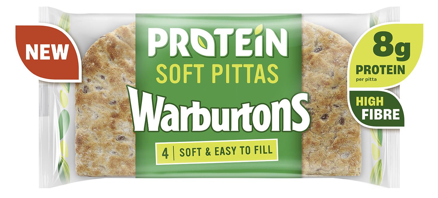 Warburtons Protein Soft Pittas x4 thumbnail 2