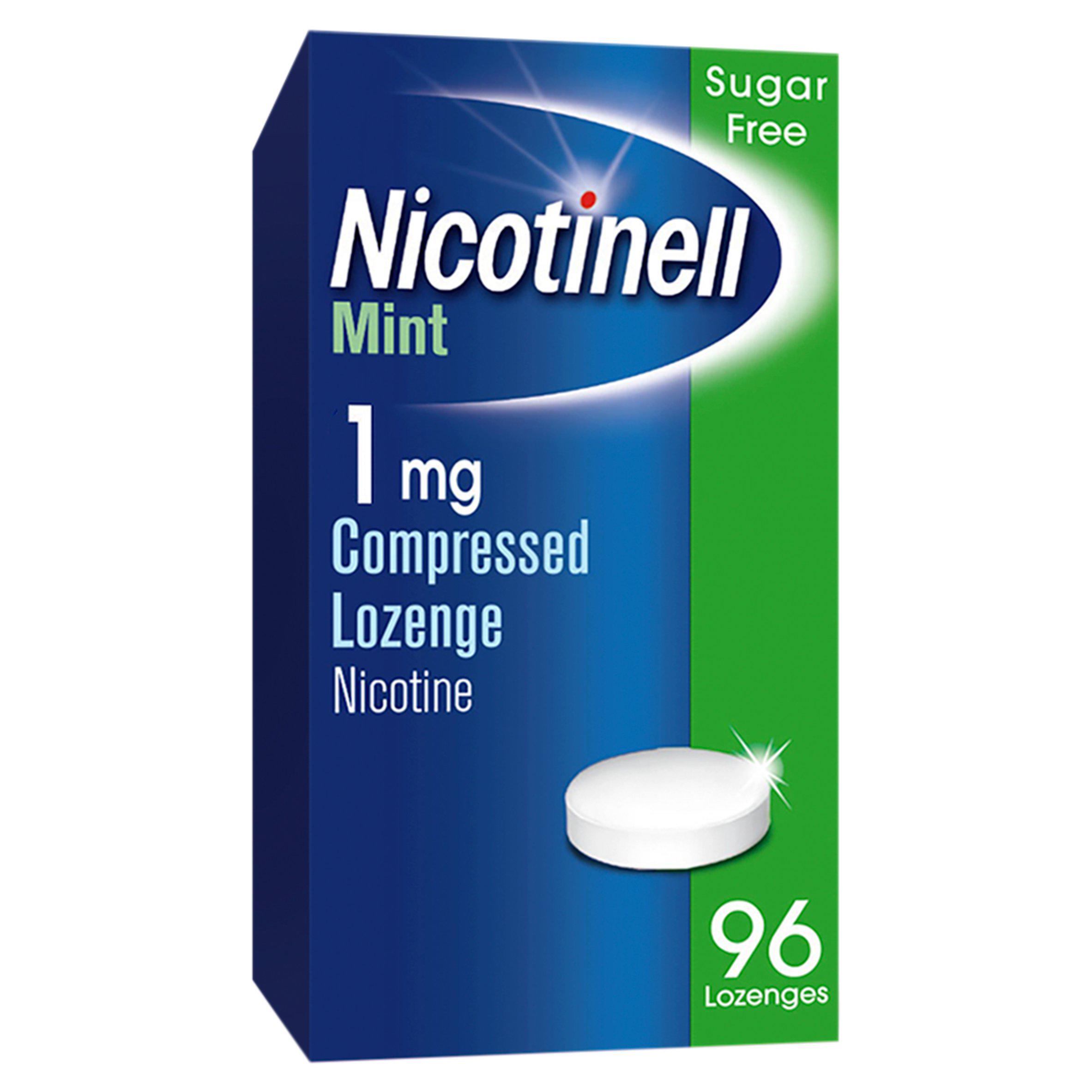 Nicotinell Mint 1mg Compressed Lozenge Regular Strength 96 Lozenges