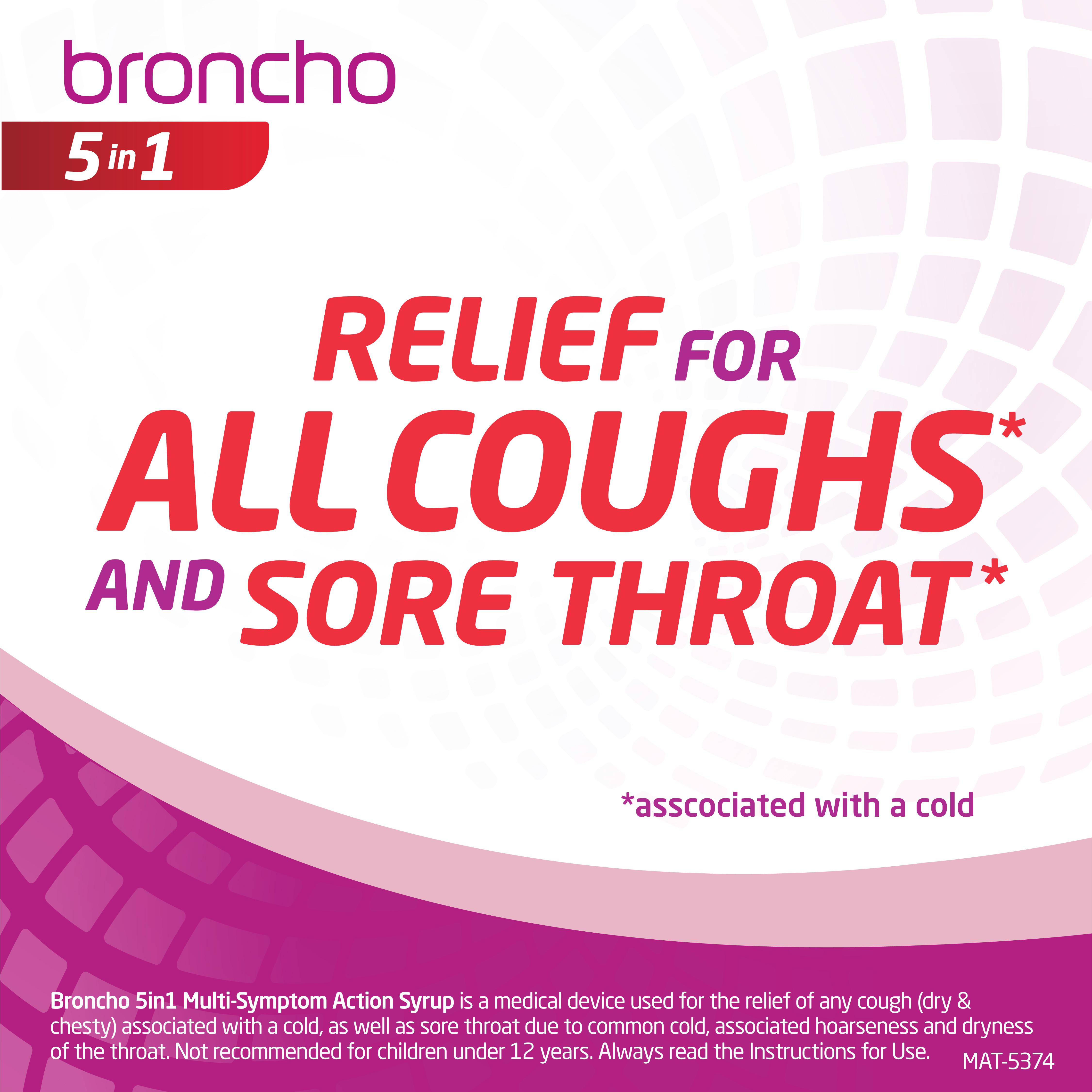 Broncho 5 in 1 Multi Symptom Action Syrup 200ml thumbnail 2