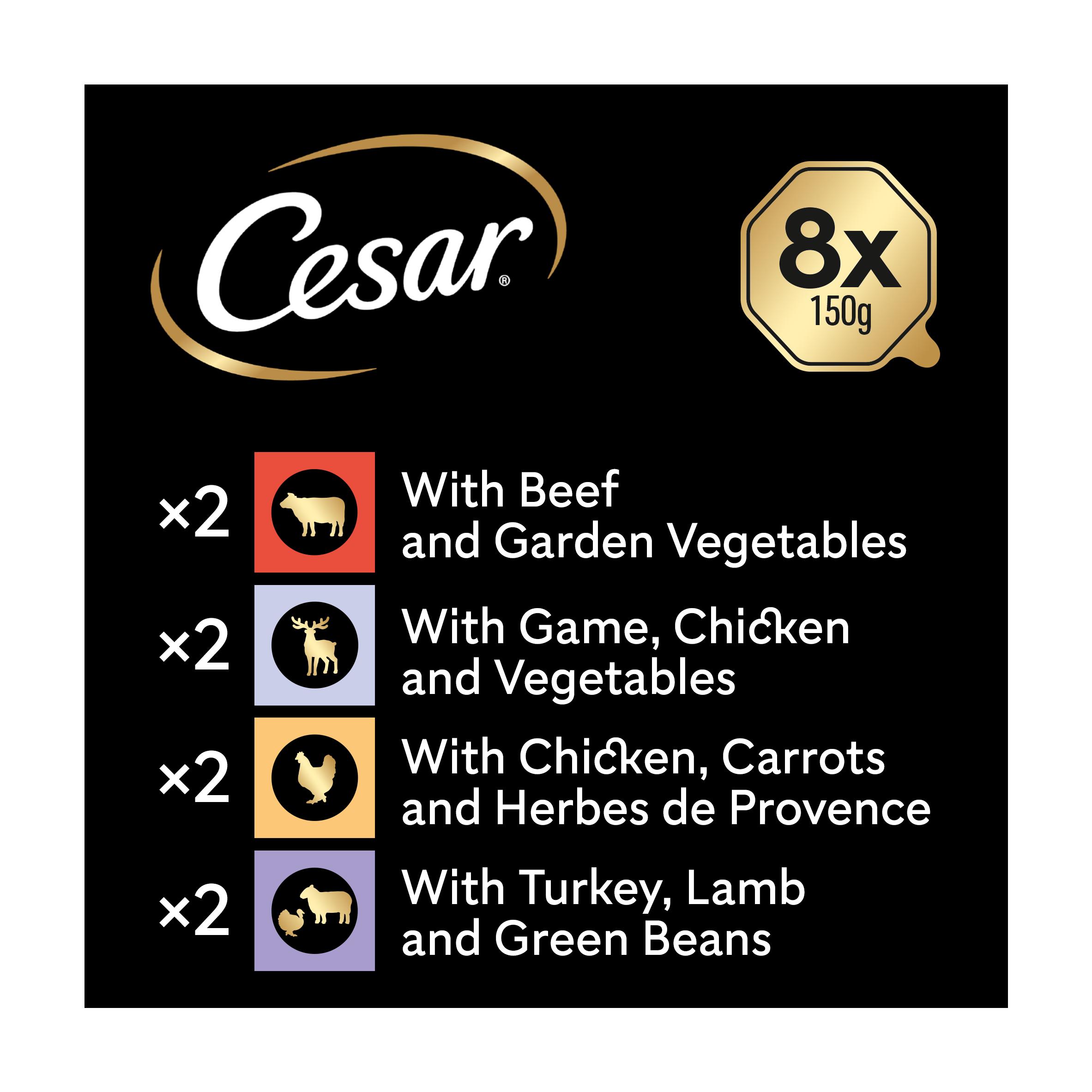 Cesar Garden Terrine Wet Dog Food Tray Mixed In Loaf 8 x 150g thumbnail 5