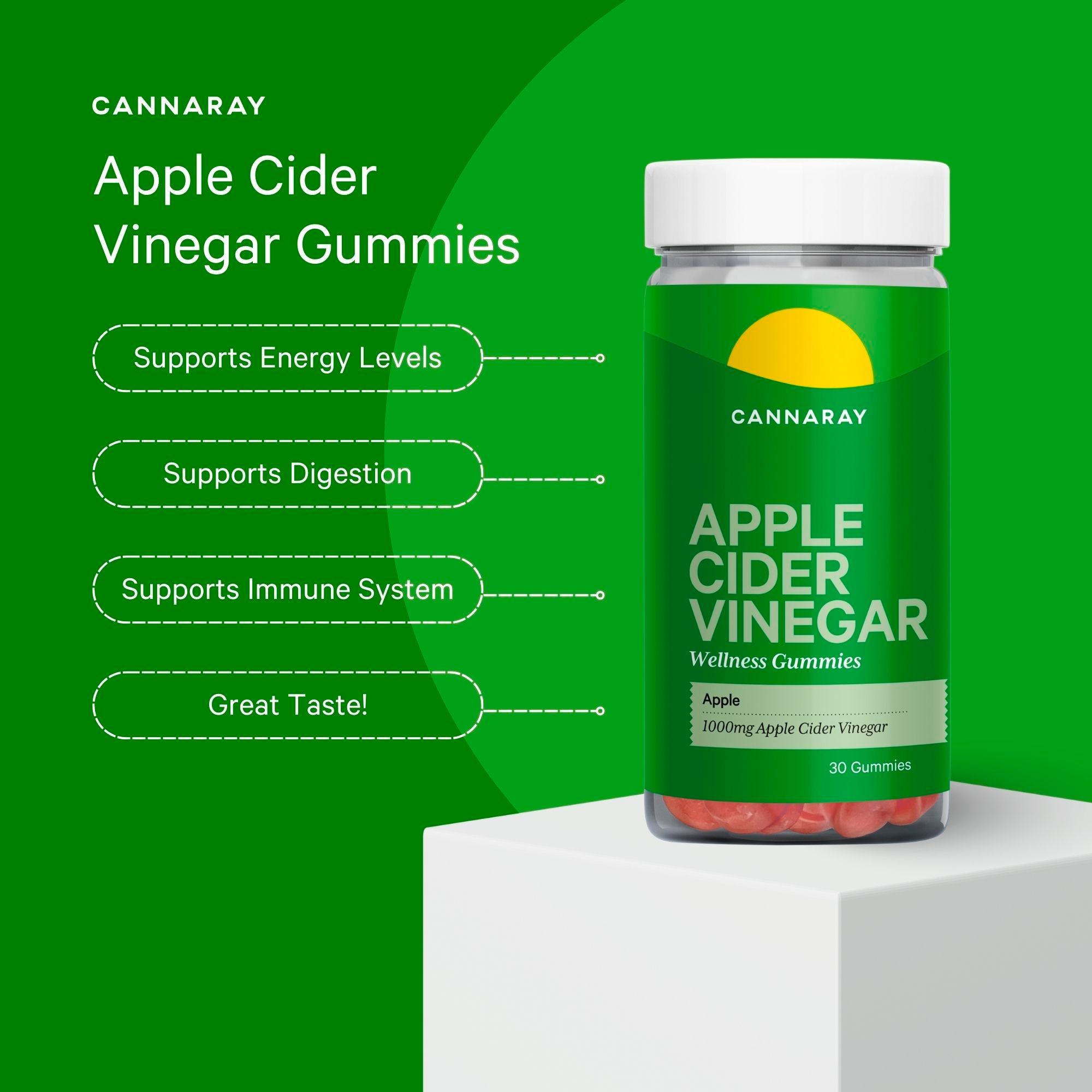 Cannaray Apple Cider Vinegar Wellness Gummies Apple x30 thumbnail 2