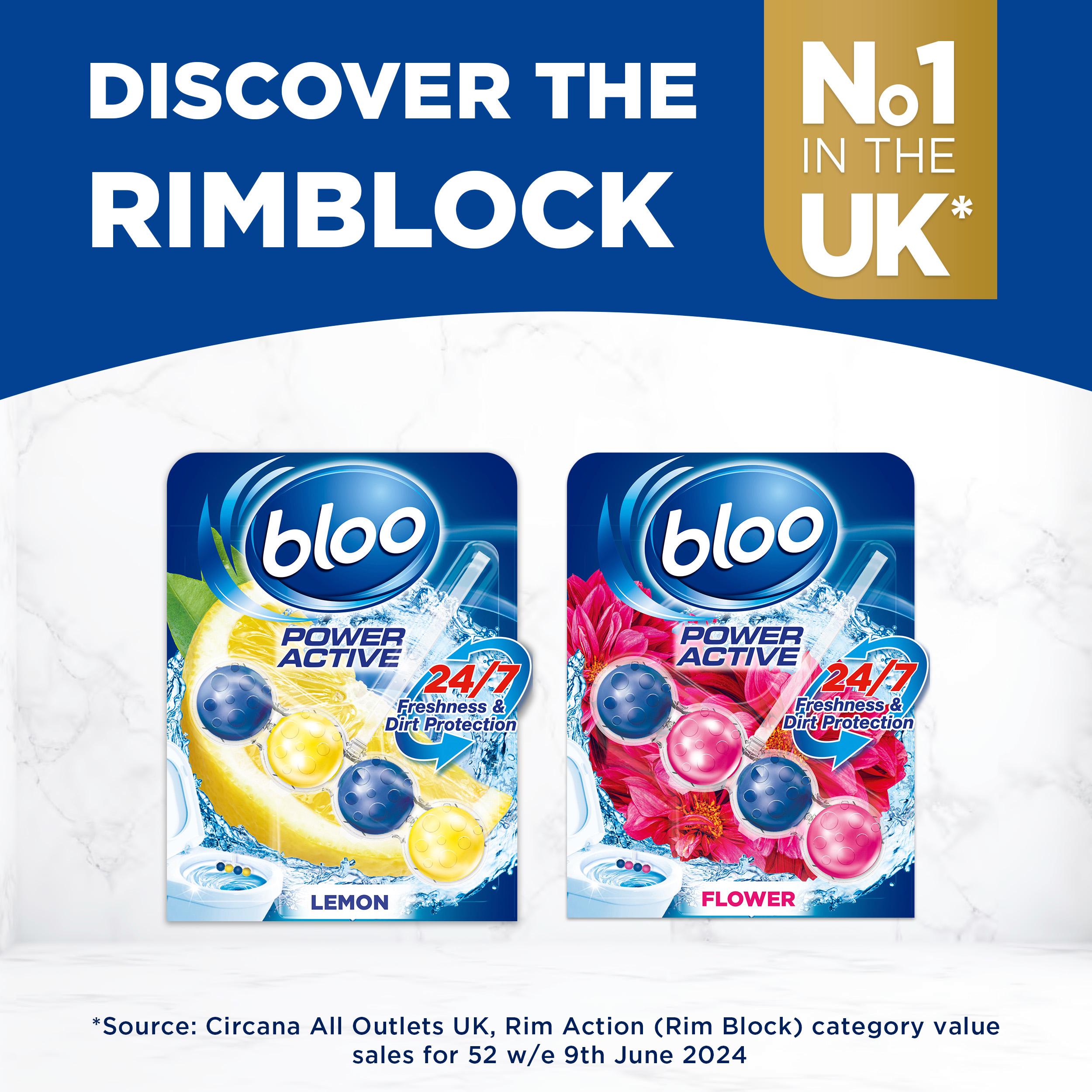 Bloo Power Active Flowers Toilet Rim Block 50g thumbnail 6