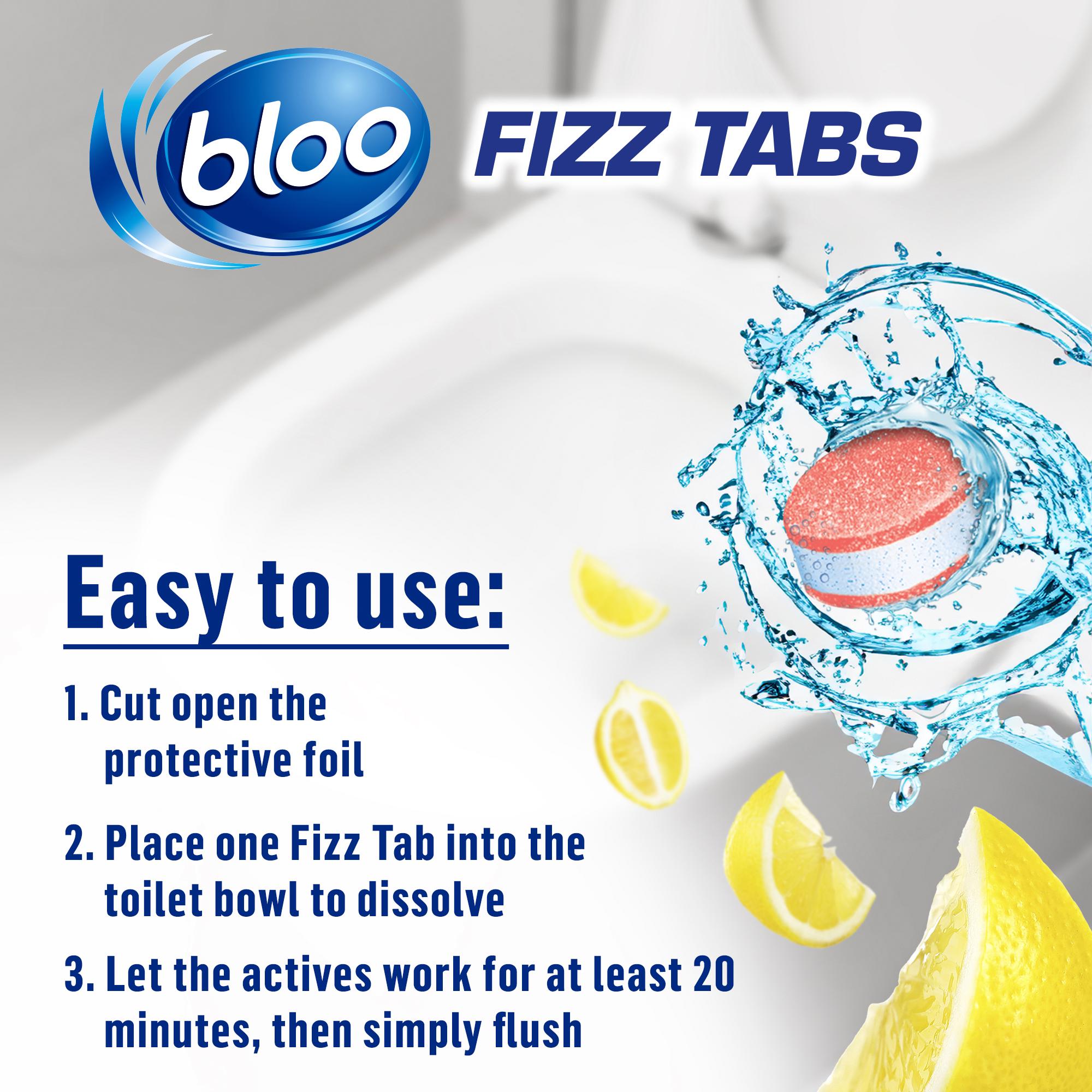 Bloo Power Anti Limescale Toilet Fizz Tabs Lemon 8x22.5g thumbnail 4