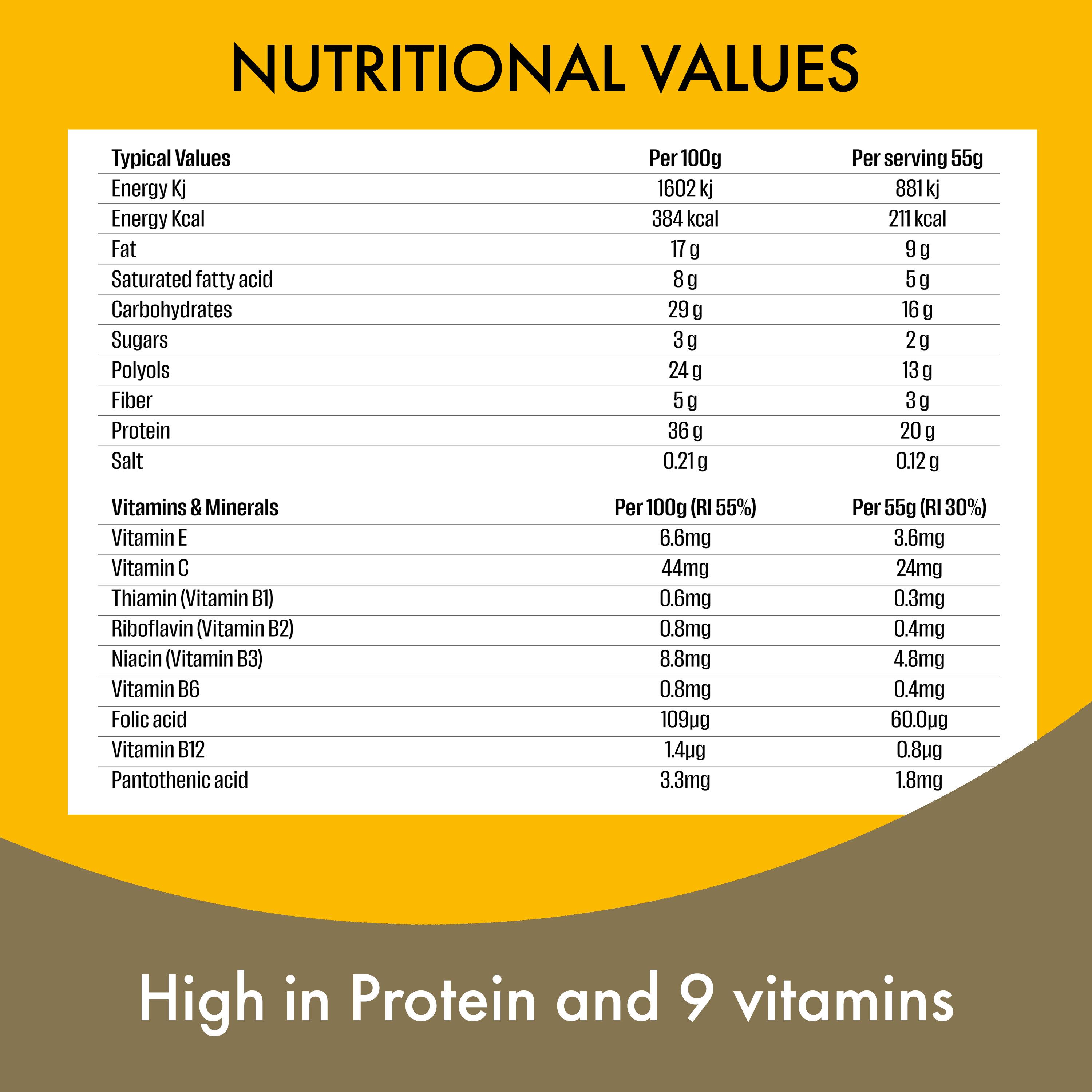 Fulfil Chocolate Hazelnut Whip Flavour Vitamin & Protein Bar 55g thumbnail 5