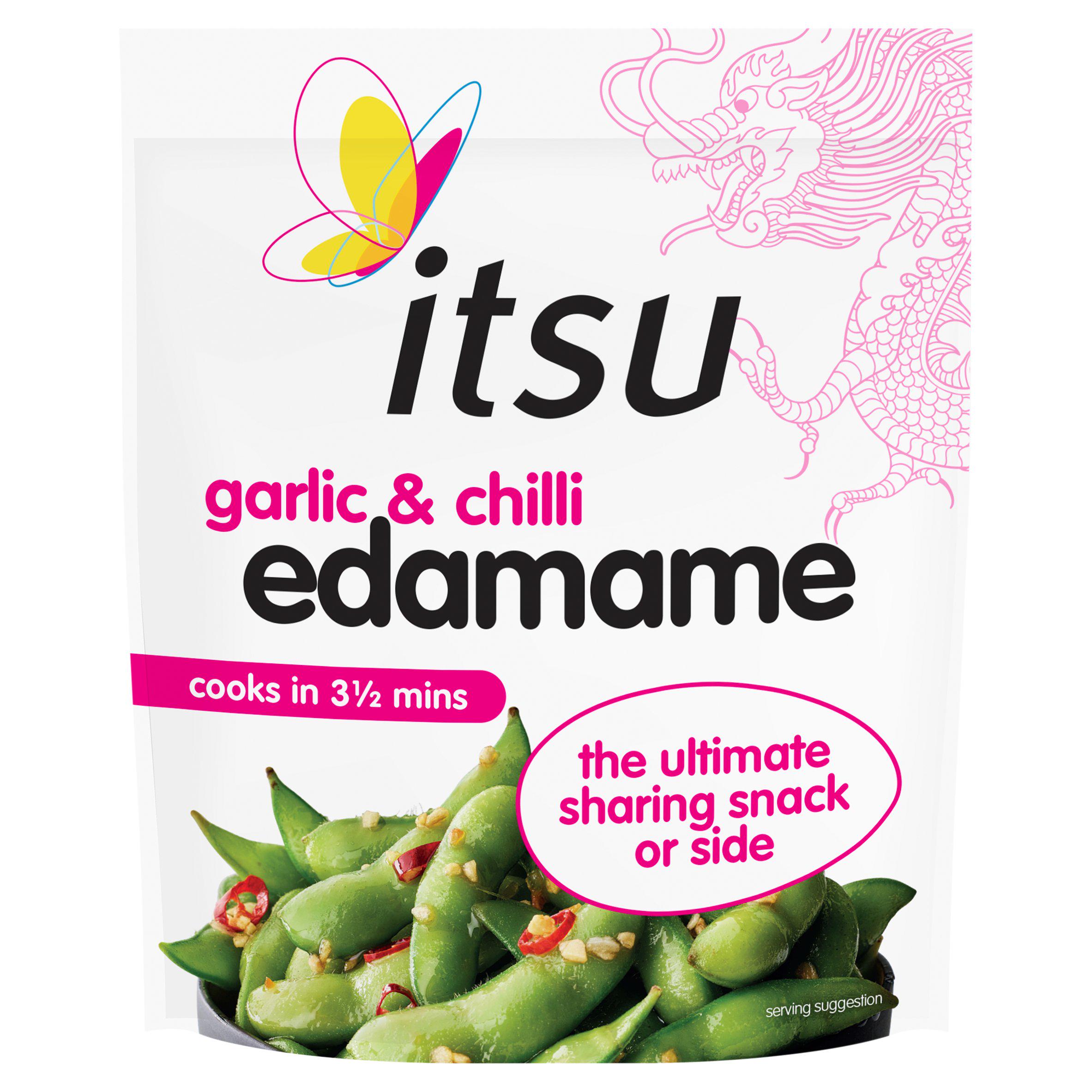 itsu Garlic & Chilli Edamame 300g