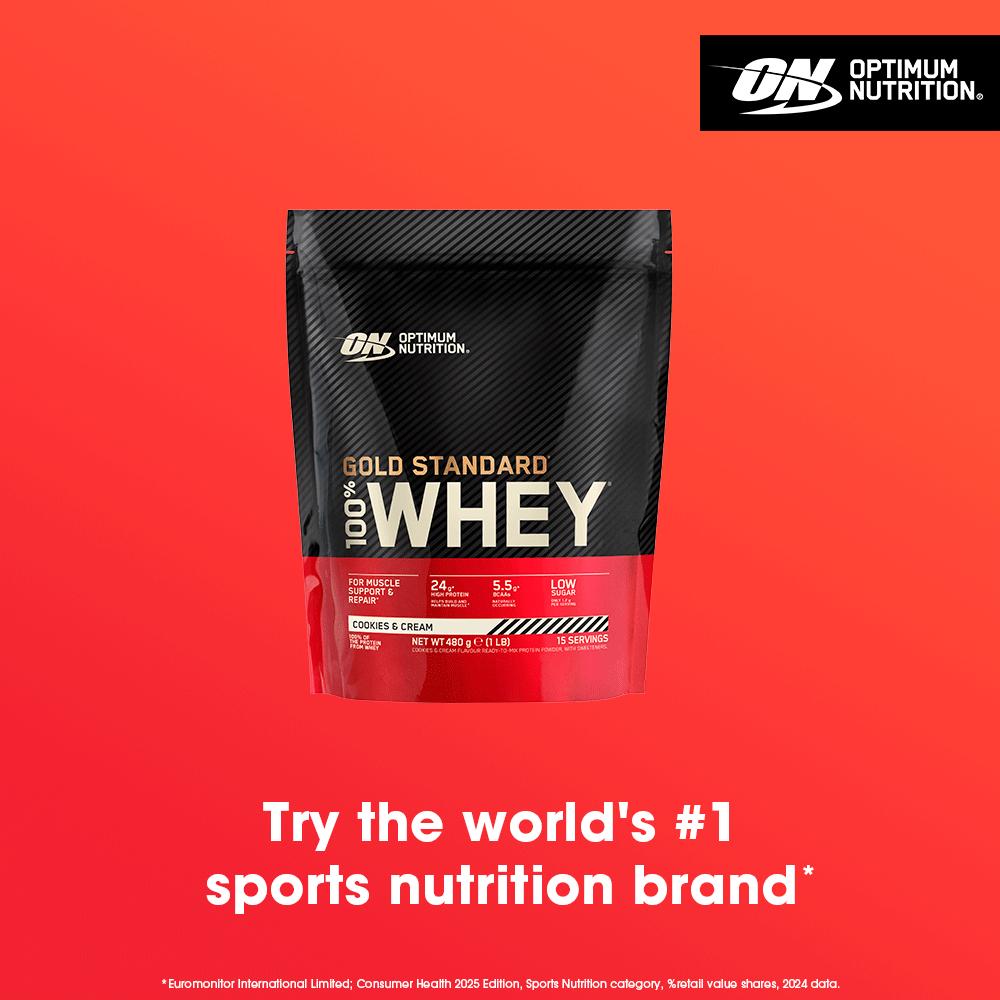 Optimum Nutrition 100% Gold Standard Whey Cookies & Cream 480g thumbnail 3