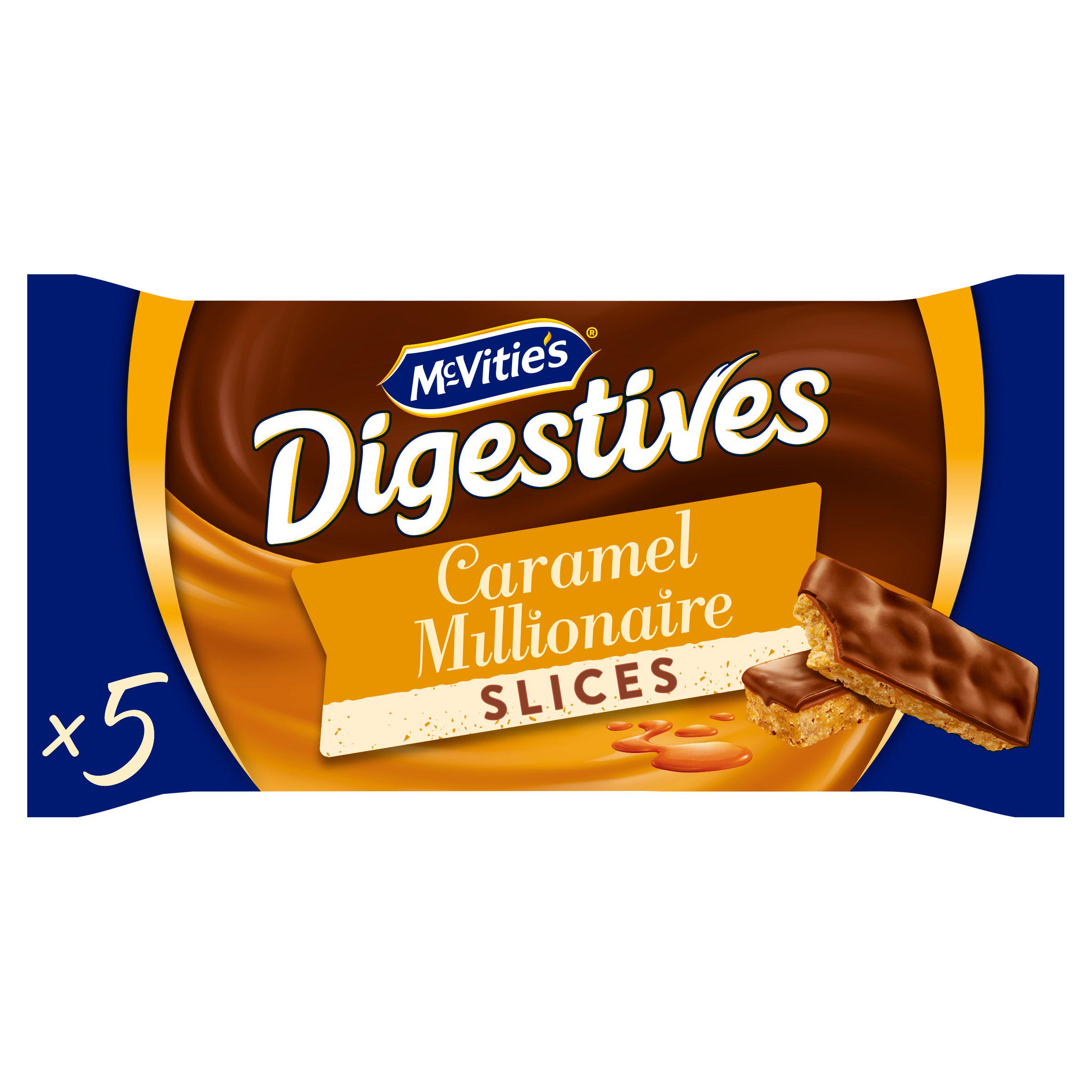 McVitie's Digestive Caramel Slices Cake Bars Multipack 5x22g