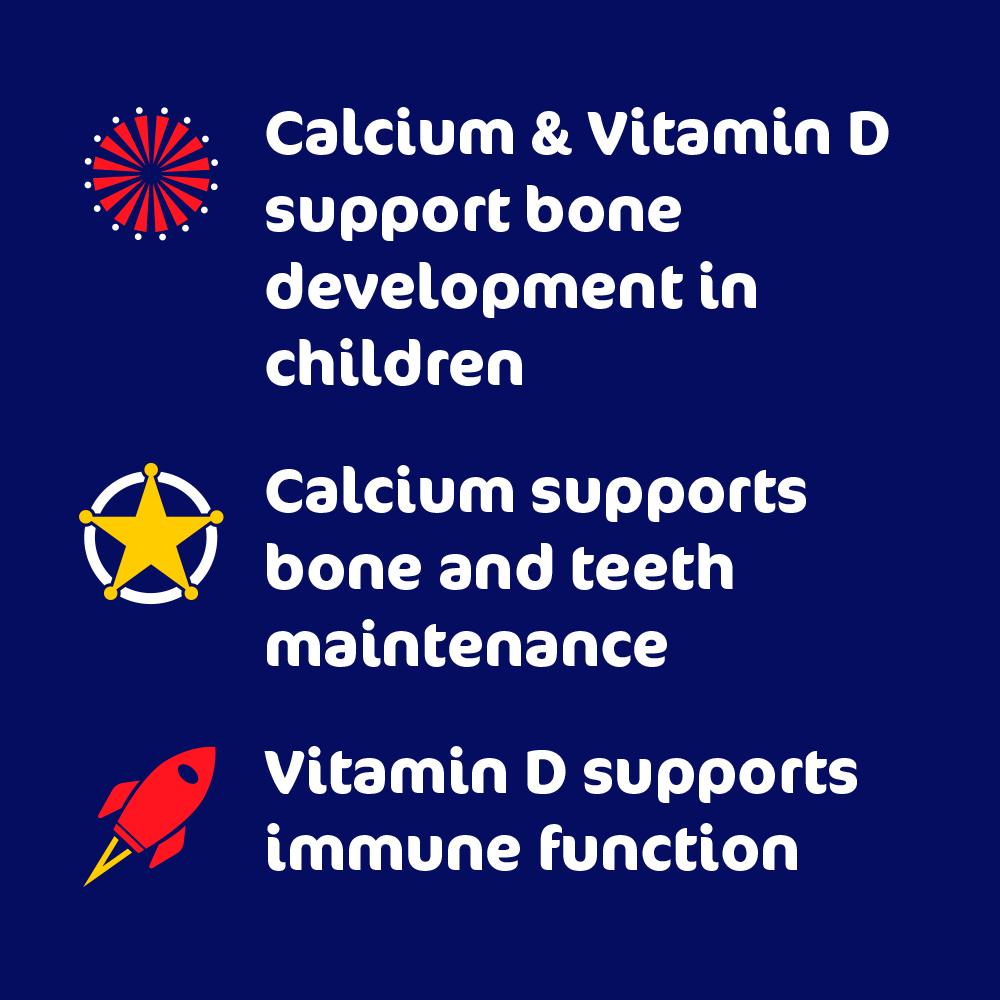 Haliborange Calcium & Vit D Bones & Teeth 60 Character Shaped Strawberry Flavour Softies for Kids 3+ thumbnail 2