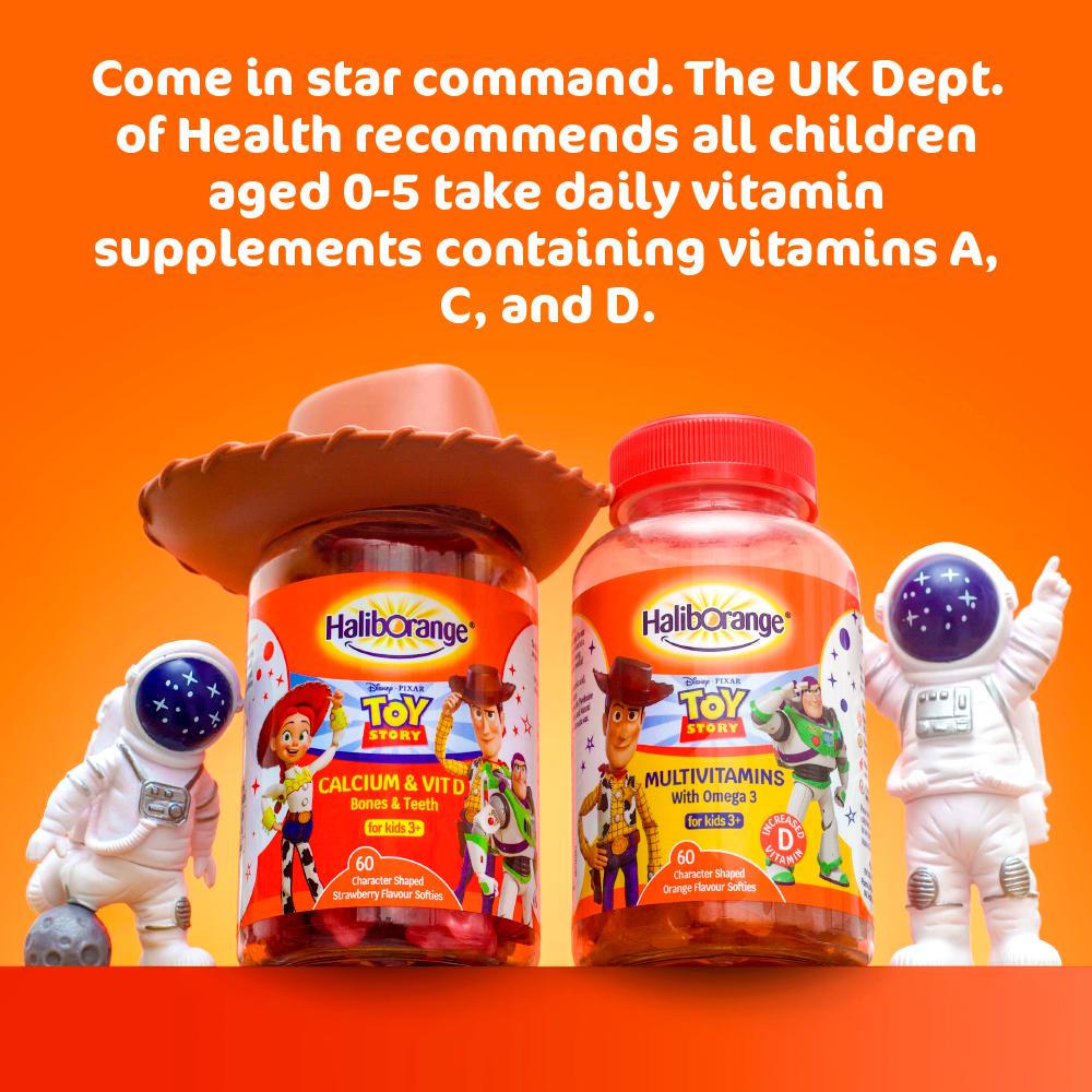 Haliborange Multivitamins with Omega 3 60 Character Shaped Orange Flavour Softies for Kids 3+ thumbnail 2