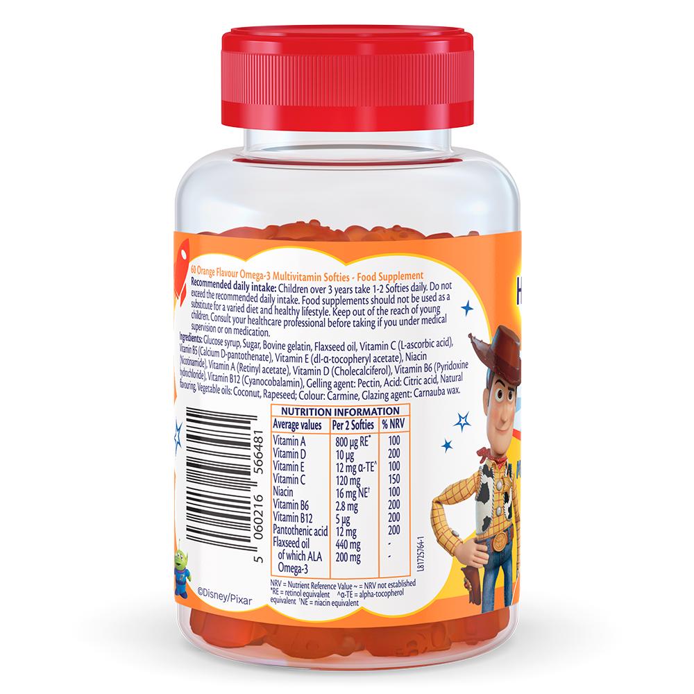 Haliborange Multivitamins with Omega 3 60 Character Shaped Orange Flavour Softies for Kids 3+ thumbnail 6