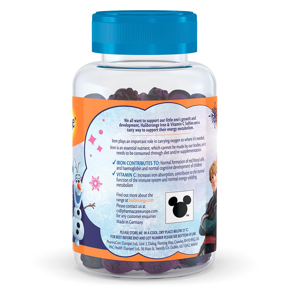 Haliborange Disney Frozen Iron & Vit C 60 Character Shaped Blackcurrant Flavour Softies for Kids 3+ thumbnail 5