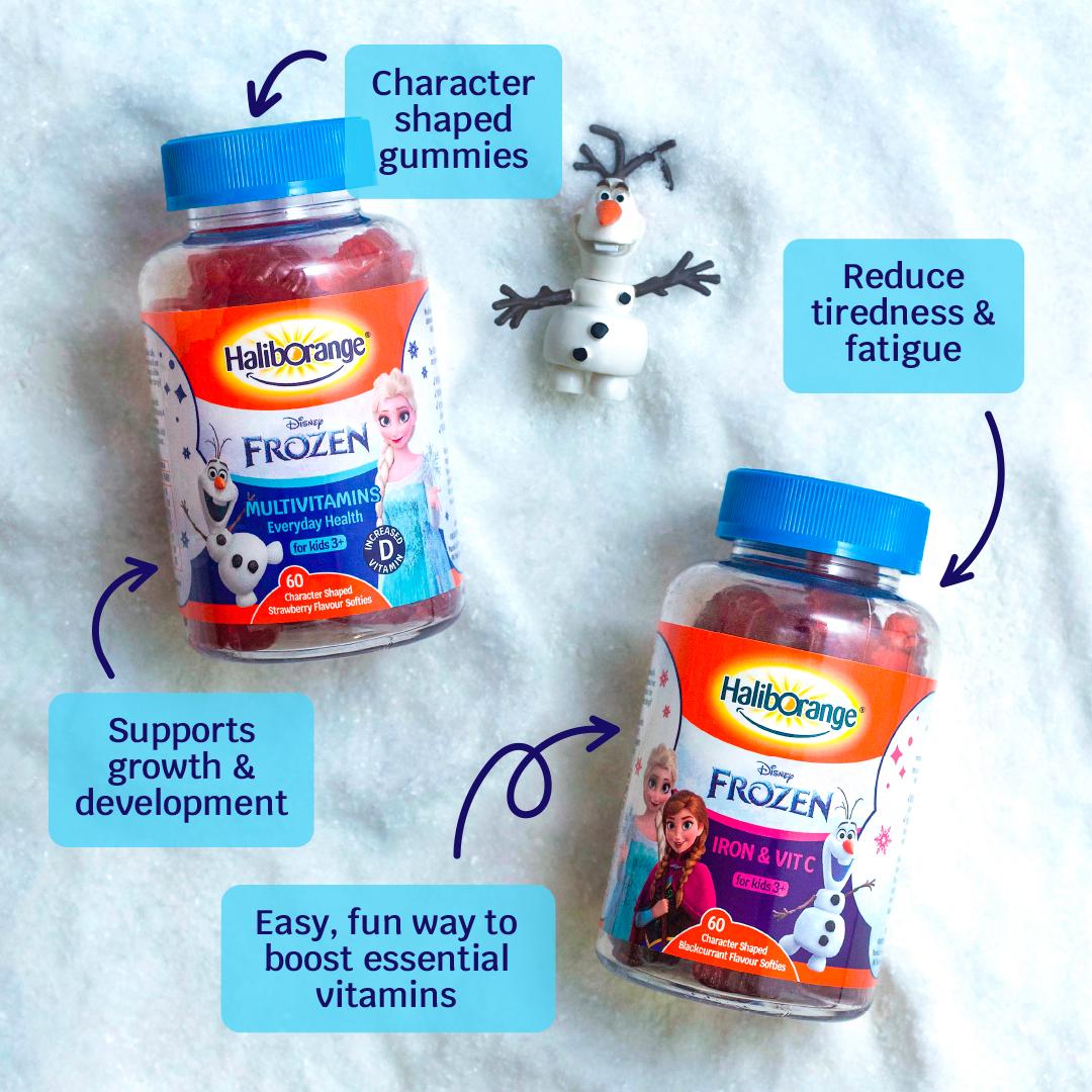 Haliborange Disney Frozen Iron & Vit C 60 Character Shaped Blackcurrant Flavour Softies for Kids 3+ thumbnail 6