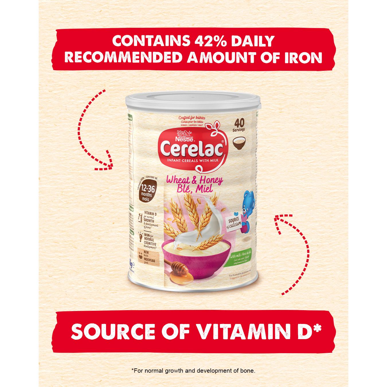 Cerelac Infant Baby Cereals with Milk Honey & Wheat 12 Months+ 1kg thumbnail 2