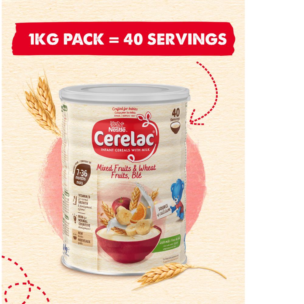 Cerelac Infant Baby Cereals with Milk Mixed Fruits & Wheat 7+ Months 1kg thumbnail 3