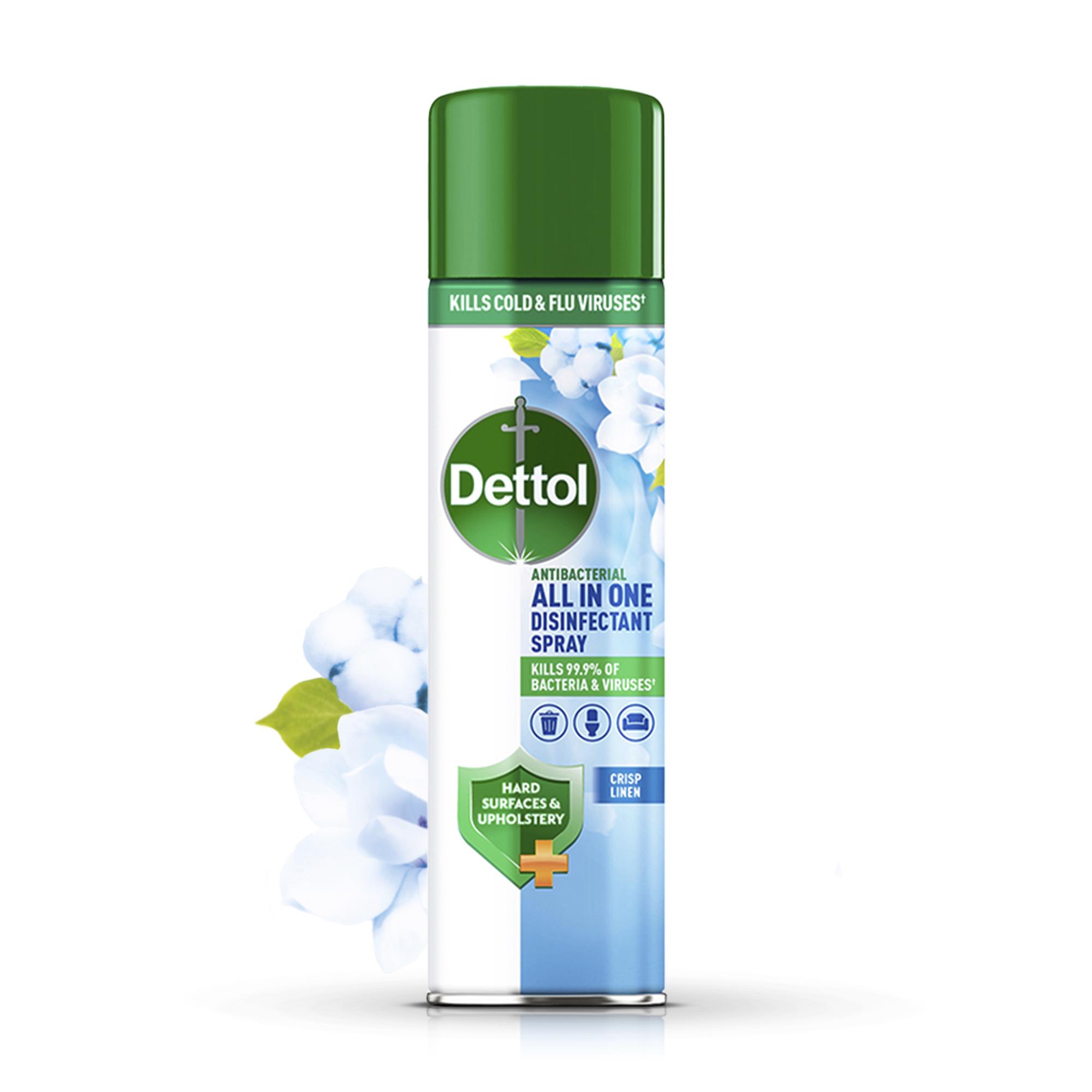 Dettol All In One Disinfectant Spray Crisp Linen 300ml thumbnail 2