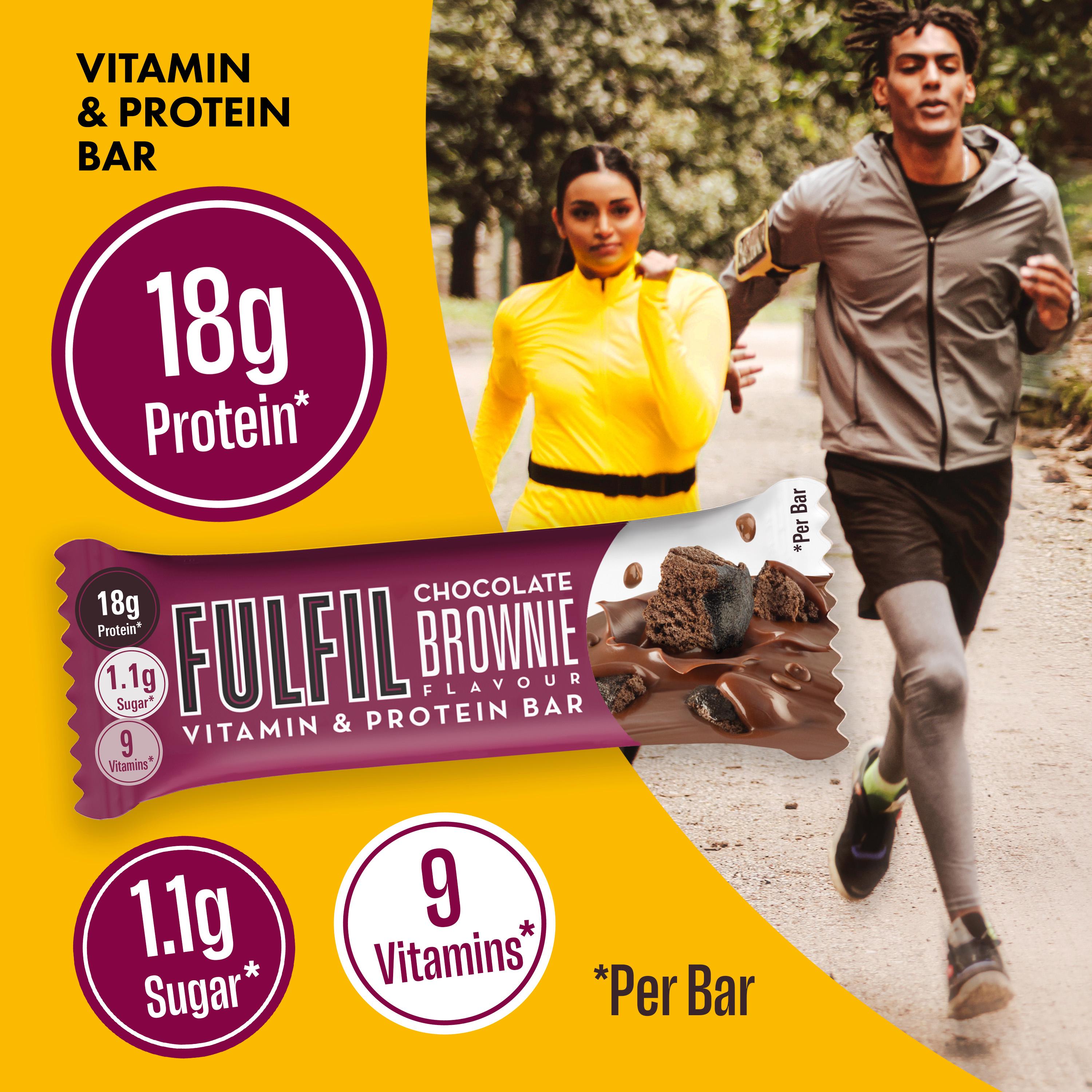 Fulfil Chocolate Brownie Flavour Vitamin & Protein Bar 55g thumbnail 2