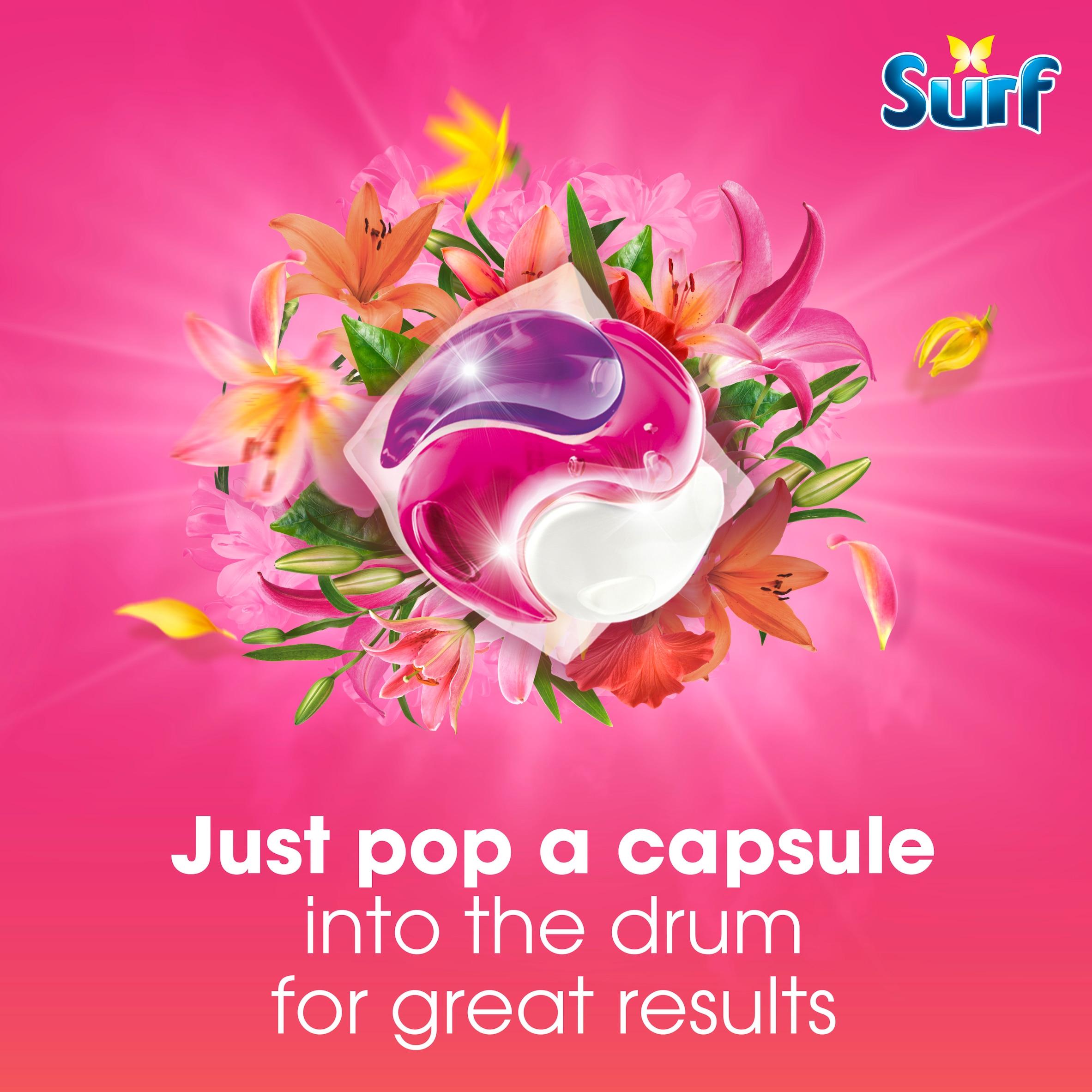 Surf 3 In 1 Laundry Washing Detergent Capsules Tropical Lily 15 Washes thumbnail 6
