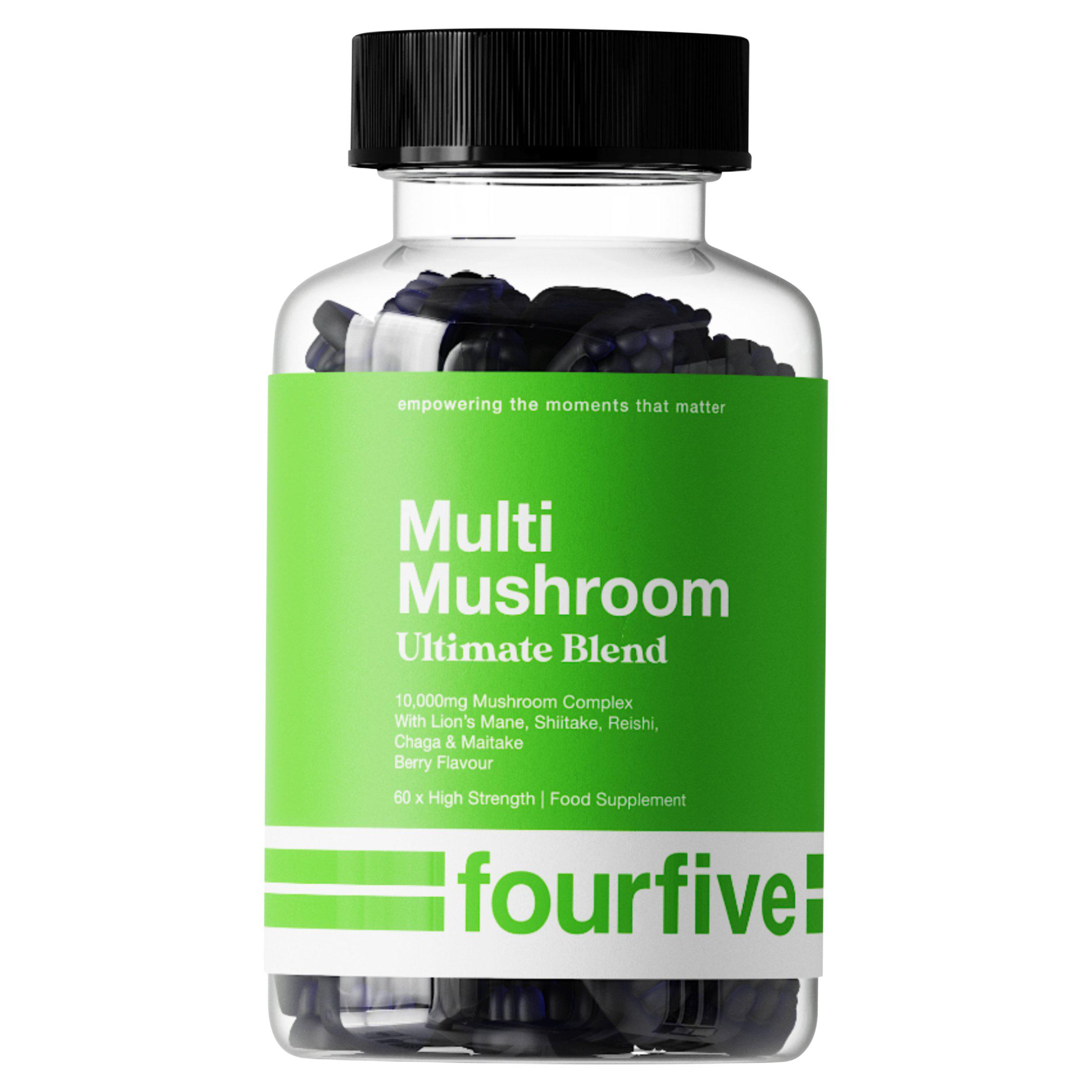 Fourfive Ultimate Blend Multi Mushroom Berry Flavour Food Supplement Gummies x60