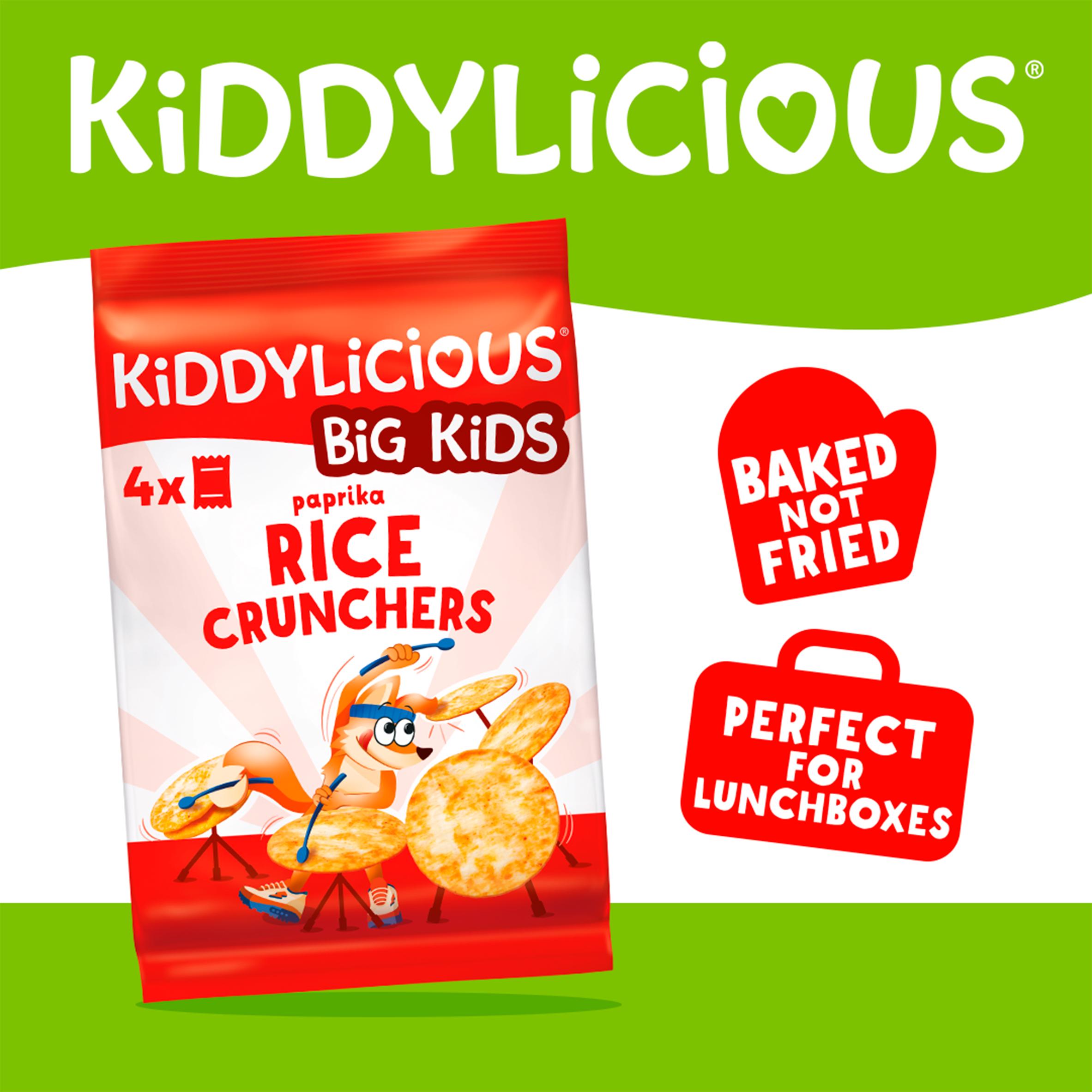 Kiddylicious Paprika Rice Crunchers Kids Snacks 4x15g thumbnail 2