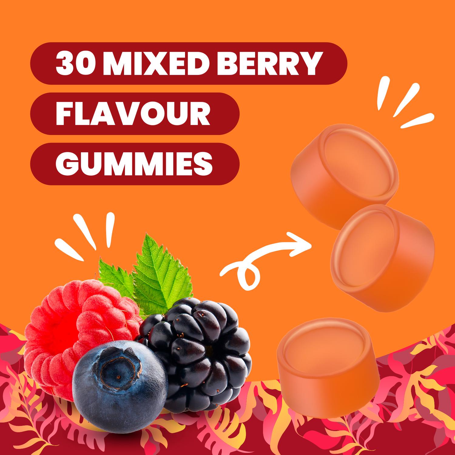 Haliborange Iron+ Energy Support One a Day Mixed Berry Flavour Gummies x30 thumbnail 3