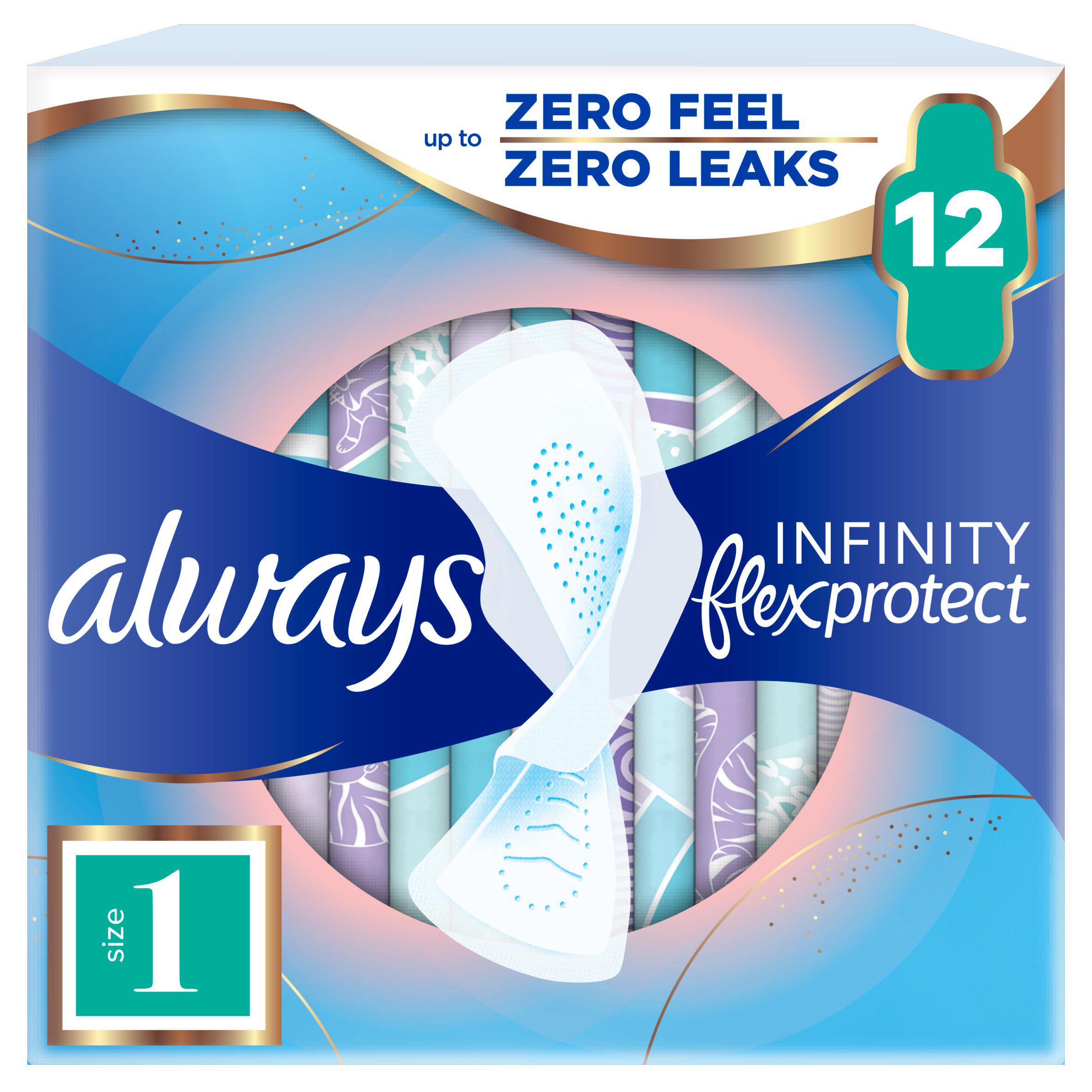 Always Sanitary Towels Infinity Normal (Size 1) Wings