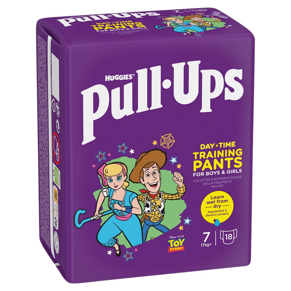 Huggies Pull Ups Day Time Pants for Boys & Girls, Size 7, 17kg+ x18 thumbnail 2