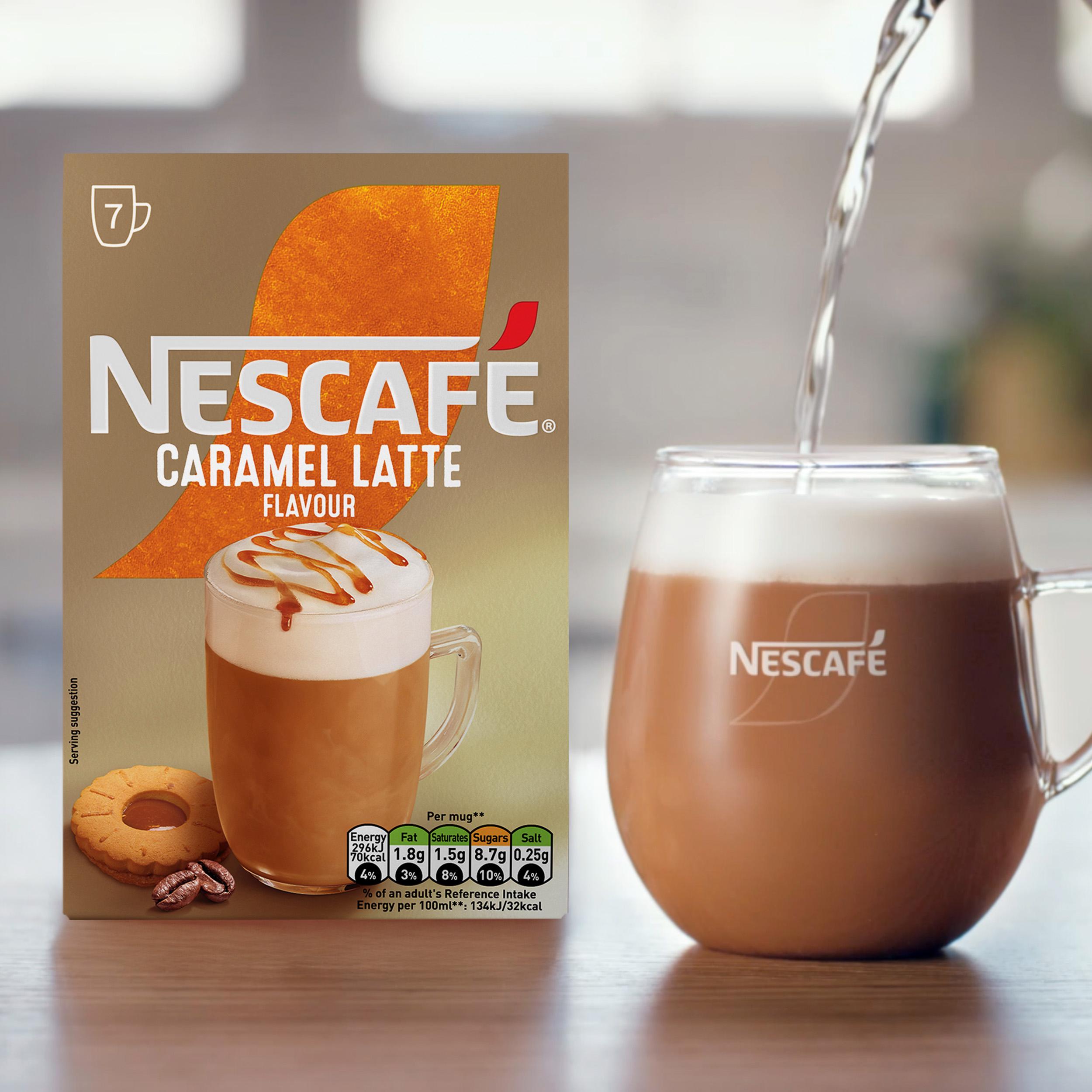 Nescafé Caramel Latte Instant Coffee Sachets 12x17g thumbnail 4