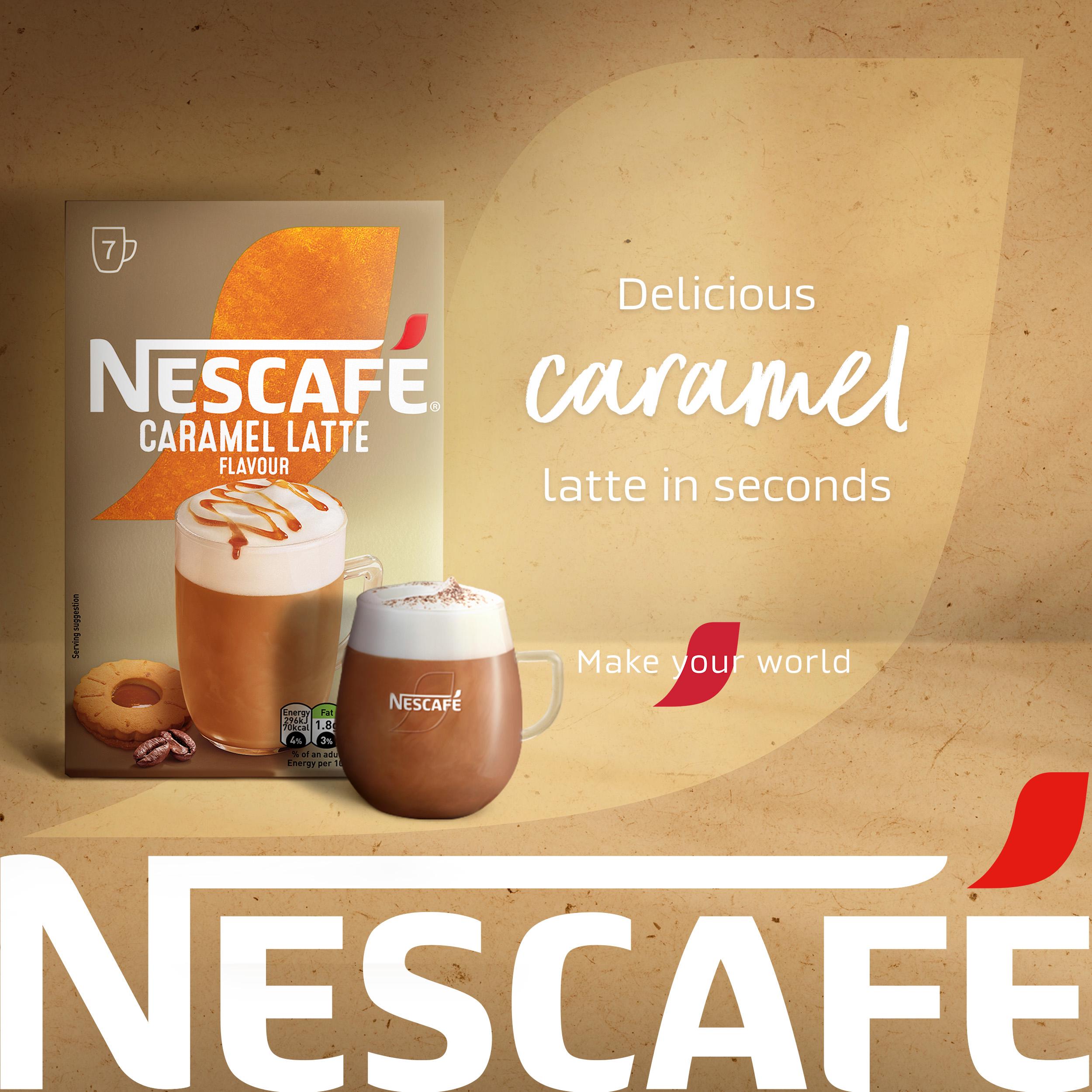 Nescafé Caramel Latte Instant Coffee Sachets 12x17g thumbnail 5