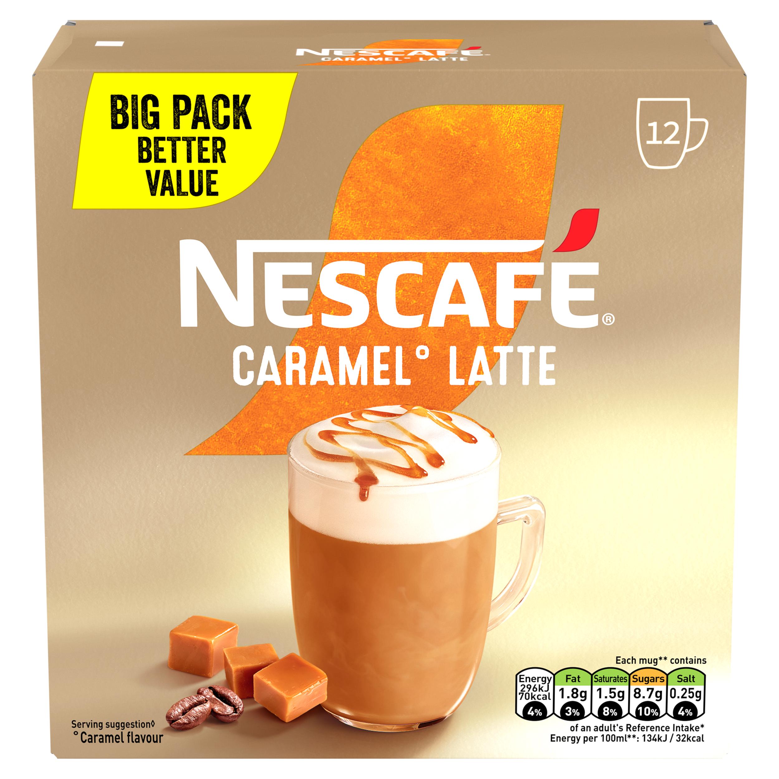 Nescafé Caramel Latte Instant Coffee Sachets 12x17g thumbnail 6