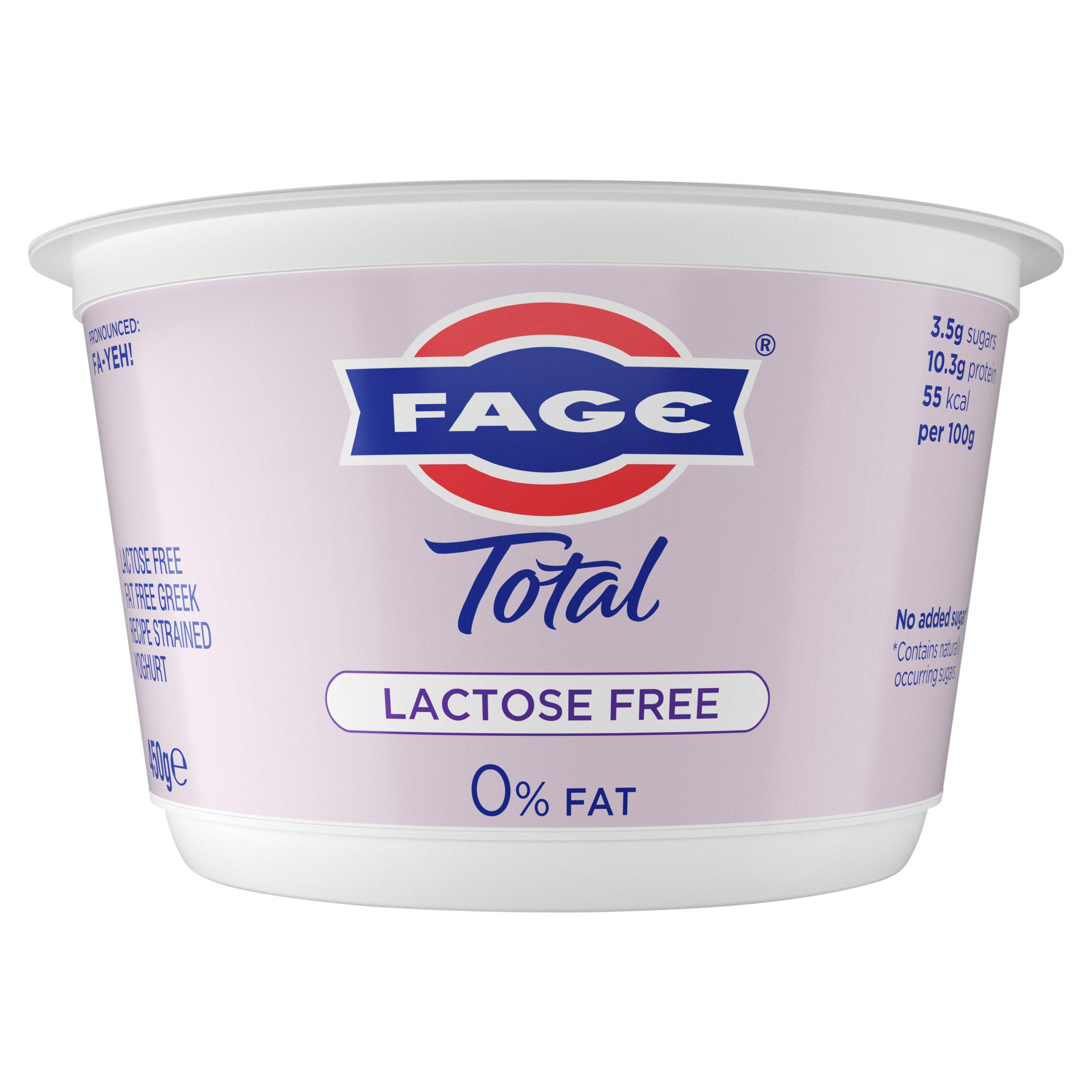 FAGE Befree Lactose Free 0% Greek Recipe Strained Yoghurt