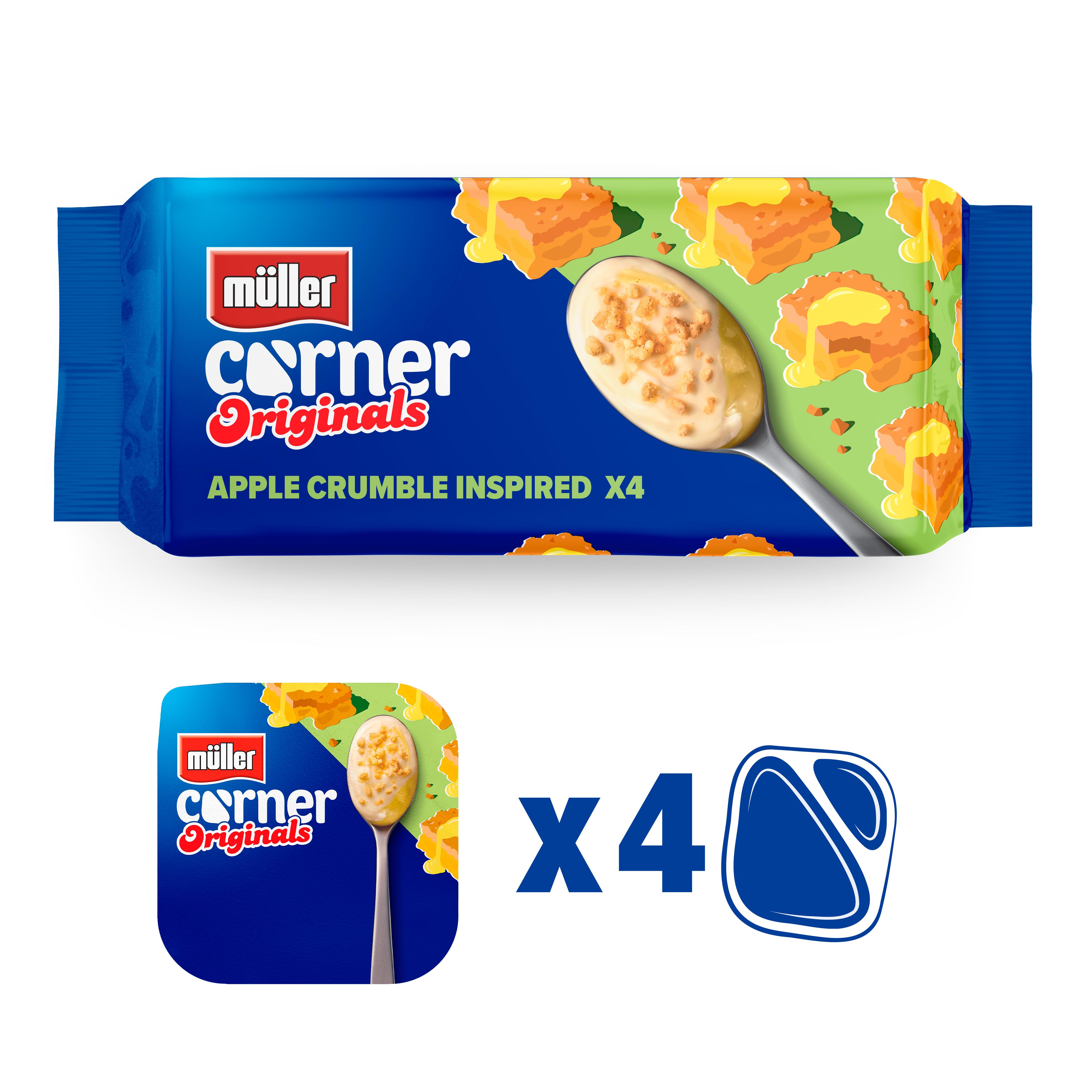 Muller Corner Originals Apple Crumble Yogurt 4x124g thumbnail 2