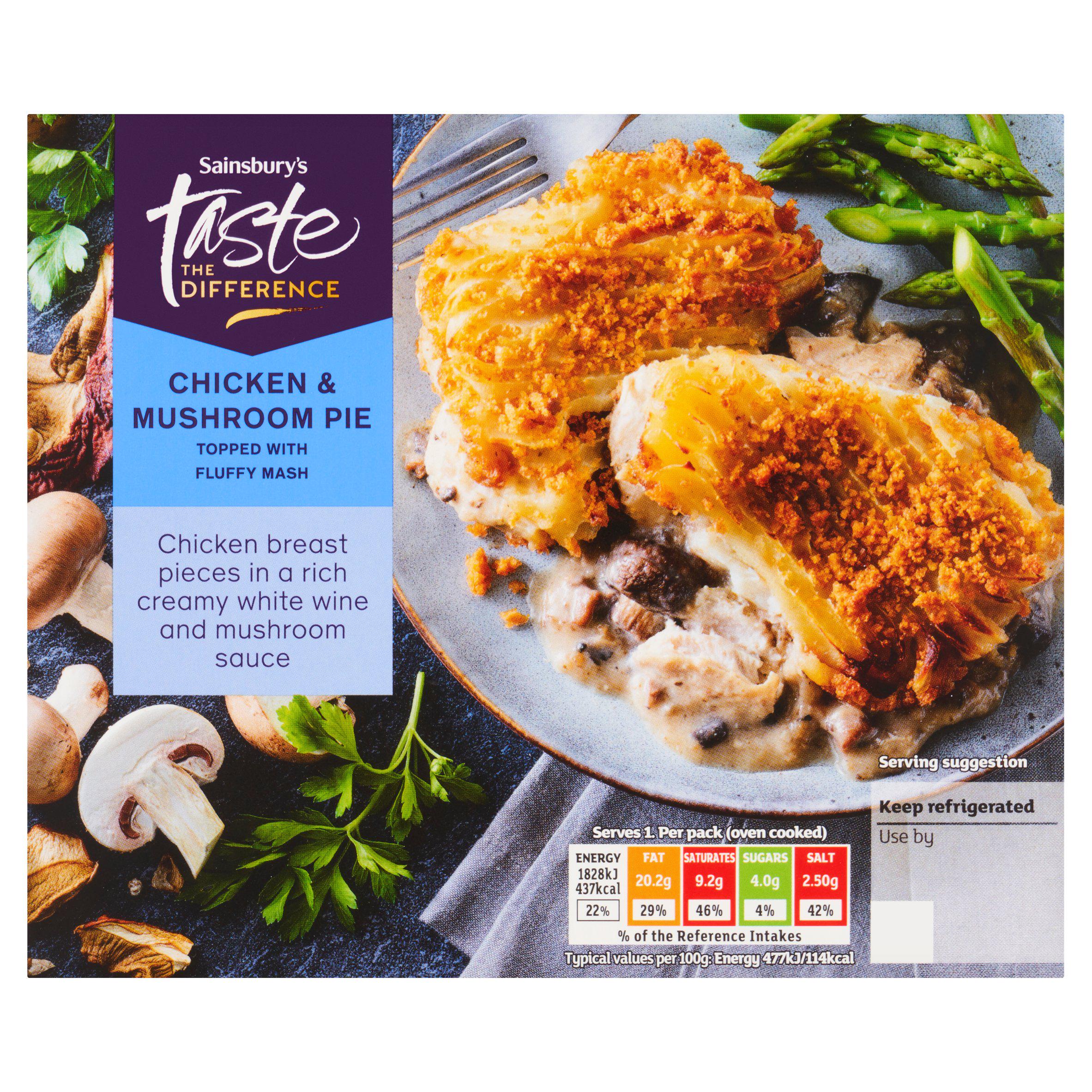 Sainsbury's Chicken & Mushroom Pie, Limited Edition, Taste the Difference 400g