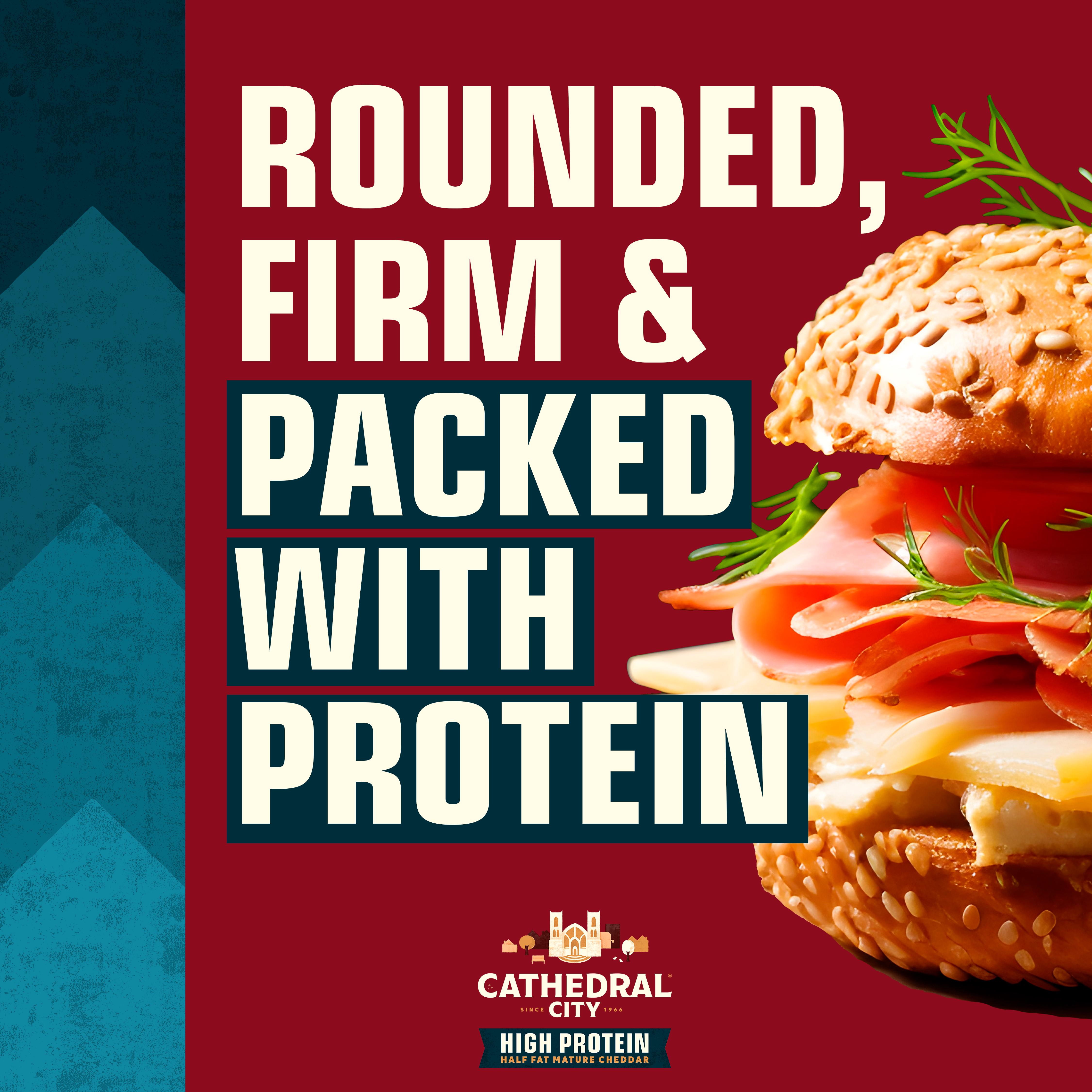 Cathedral City High Protein Half Fat Mature Cheddar Cheese Mini Blocks 6x20g thumbnail 3