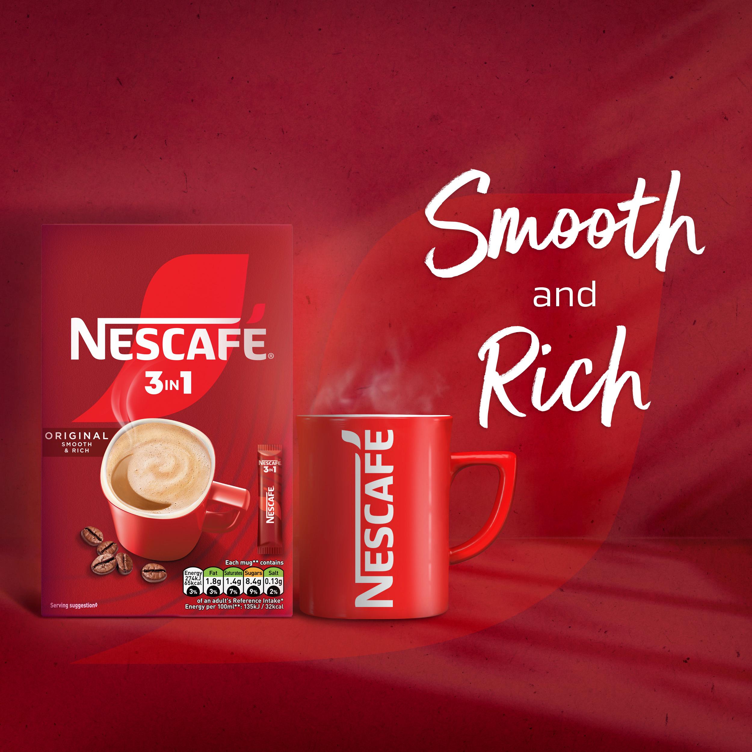 Nescafe Original 3 in 1 Instant Coffee Sachets 8x16g thumbnail 6