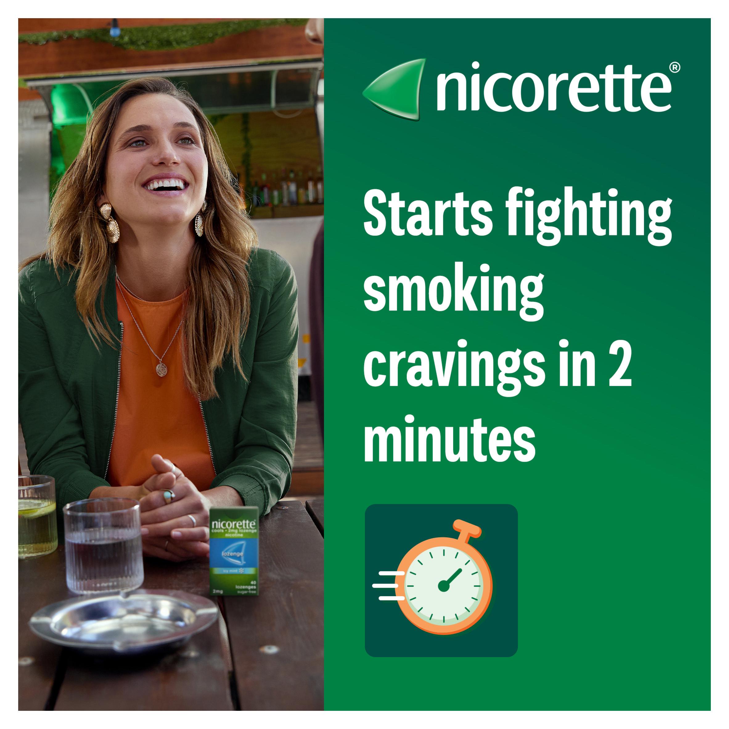 Nicorette Cools Lozenge Quit Smoking Aid x80 2mg thumbnail 2