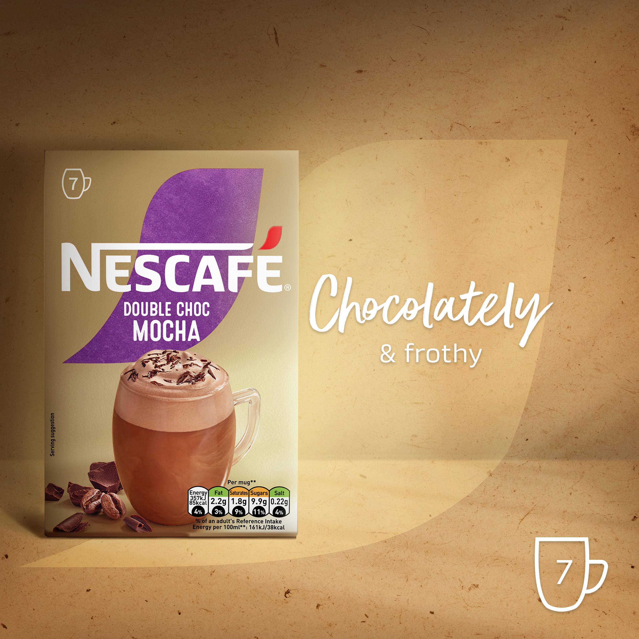 Nescafe Double Choc Mocha Instant Coffee Sachets x7 146.3g thumbnail 6