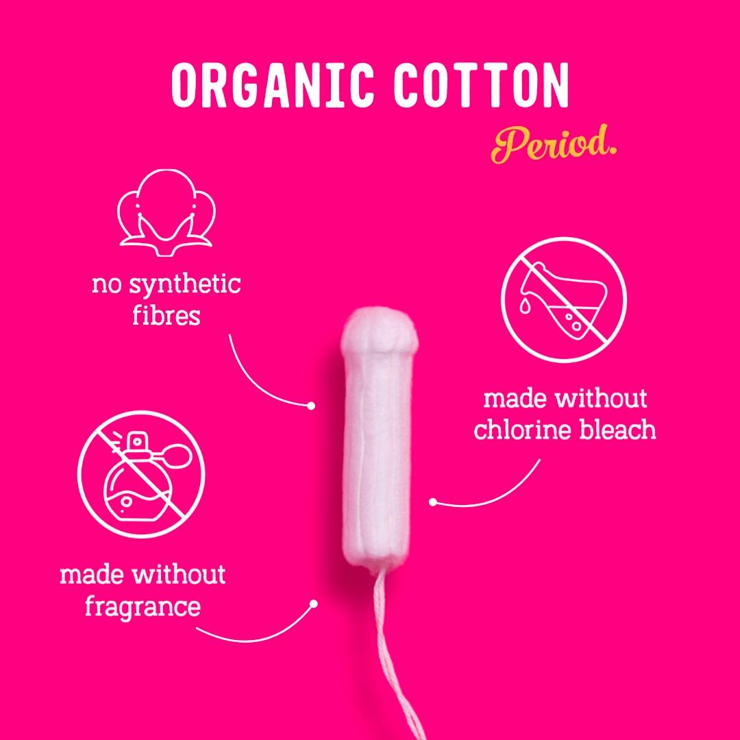 Flo Organic Cotton Applicator Combo Pack 8 Regular + 6 Super Tampons thumbnail 2