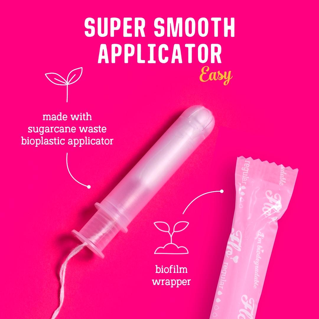 Flo Organic Cotton Applicator Combo Pack 8 Regular + 6 Super Tampons thumbnail 3