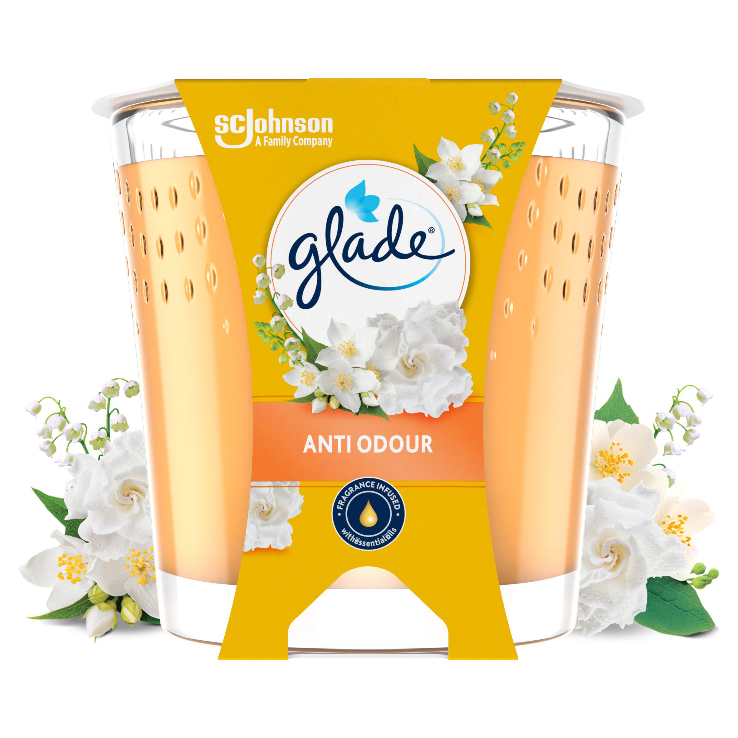 Glade Candle, Small Scented Candle, Anti-Odour