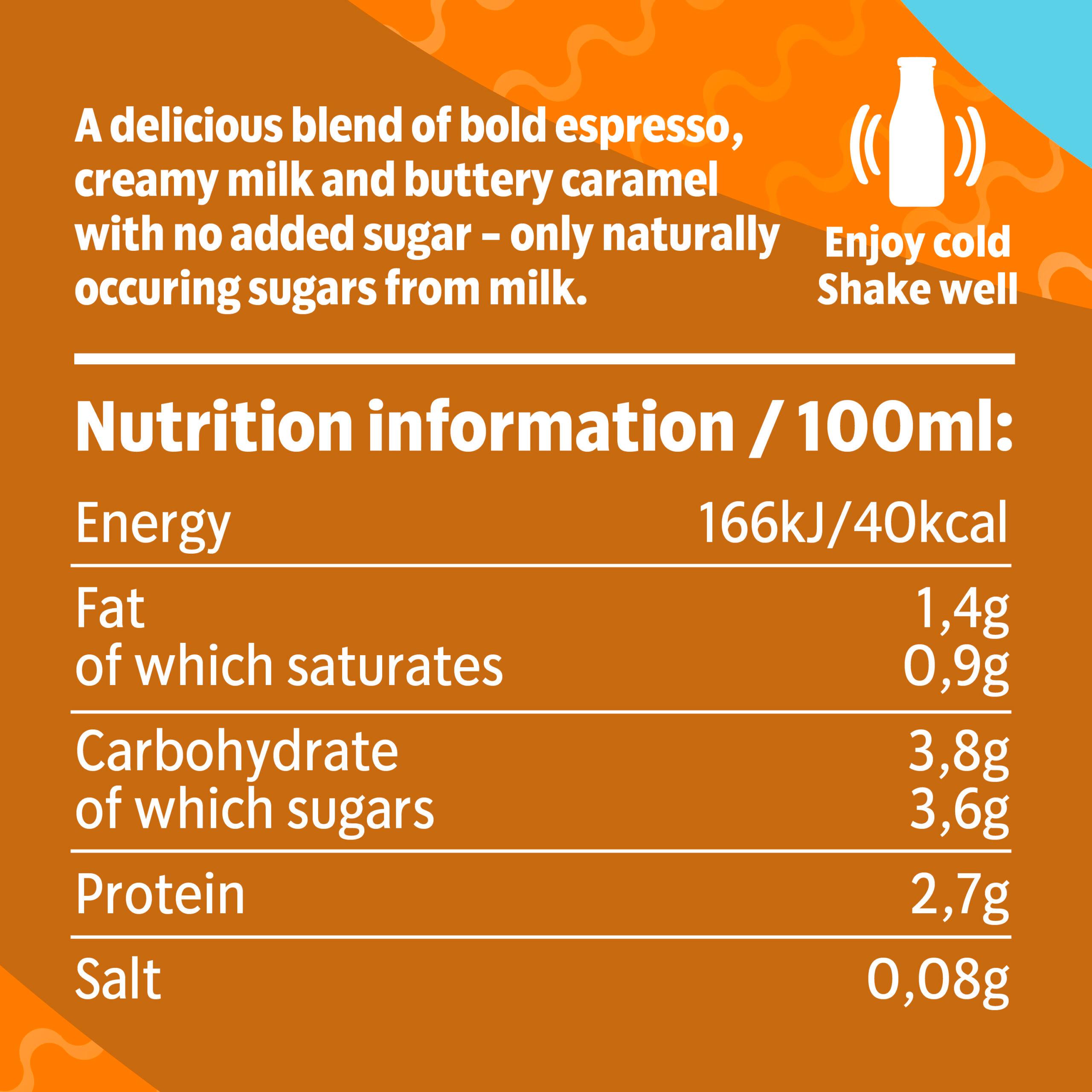 Starbucks Frappuccino Caramel Flavoured Milk Iced Coffee No Added Sugar 250ml thumbnail 2