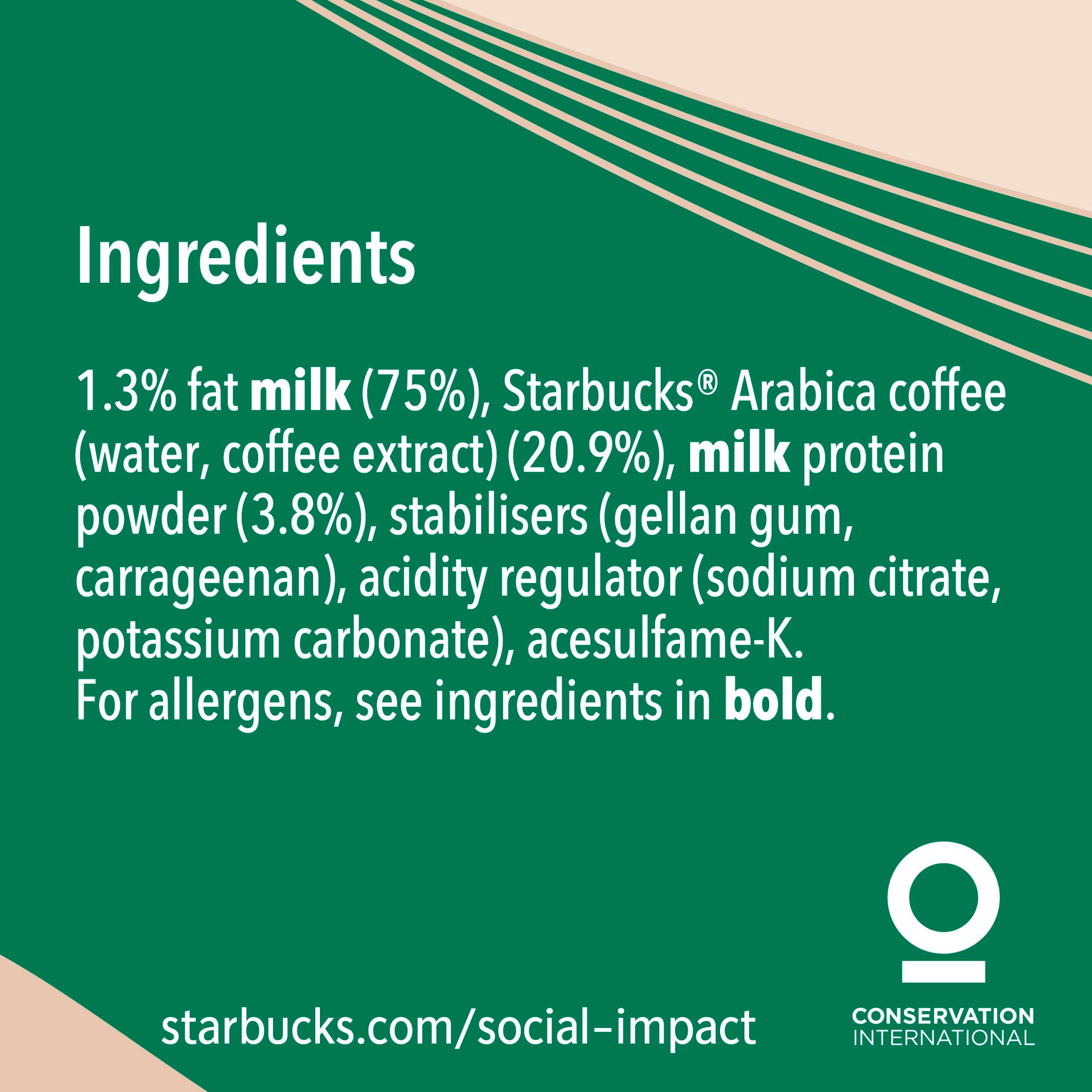 Starbucks Caffe Latte Protein Drink with Coffee 330ml thumbnail 3