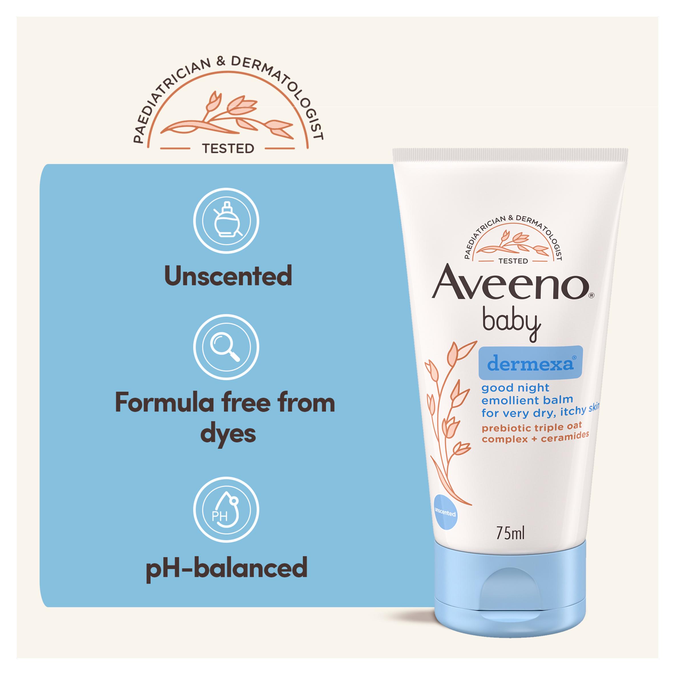 Aveeno Baby Dermexa Good Night Emollient Balm 75ml thumbnail 2