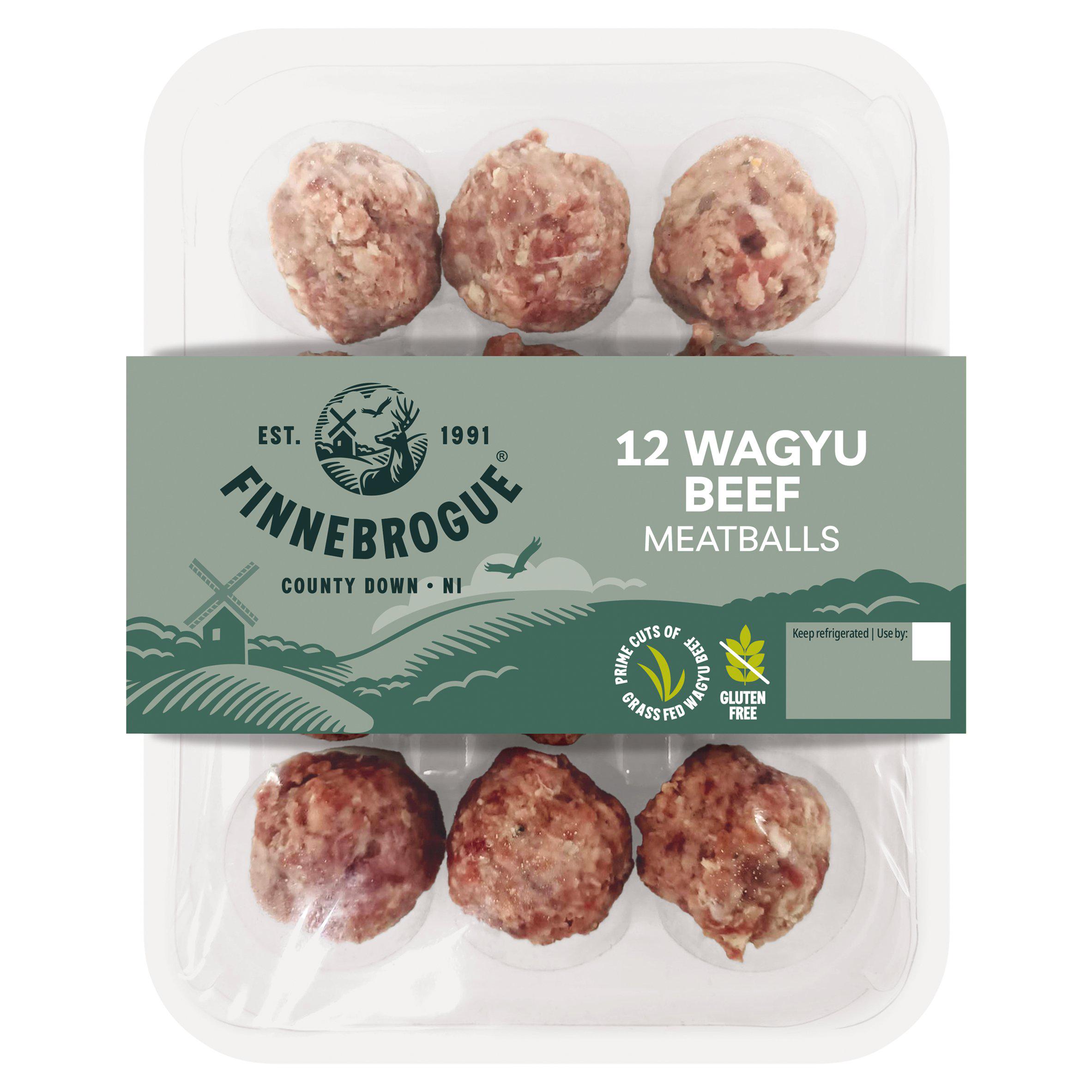Finnebrogue Wagyu Beef Meatballs x12 300g