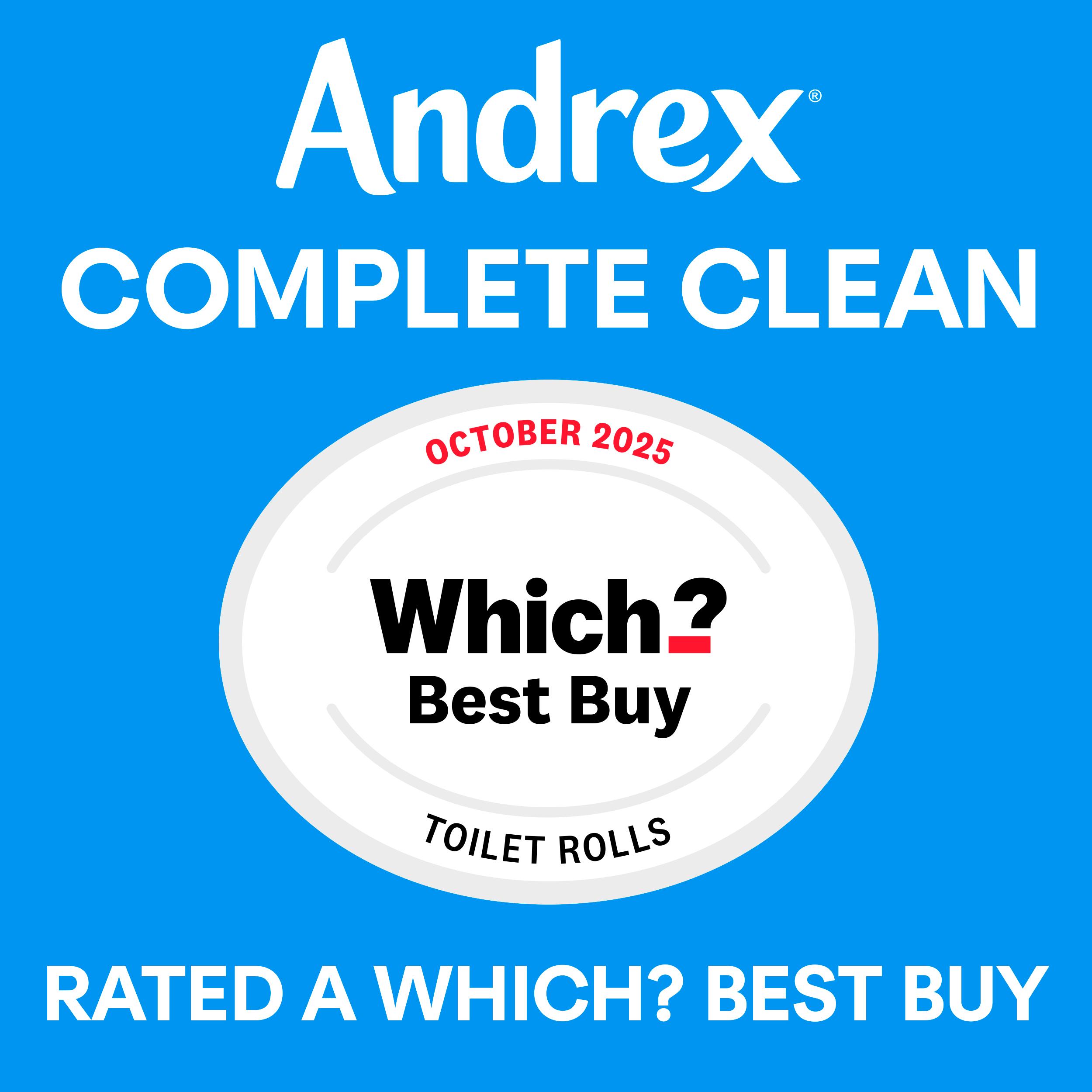 Andrex Complete Clean Mega Toilet Rolls x12 thumbnail 2