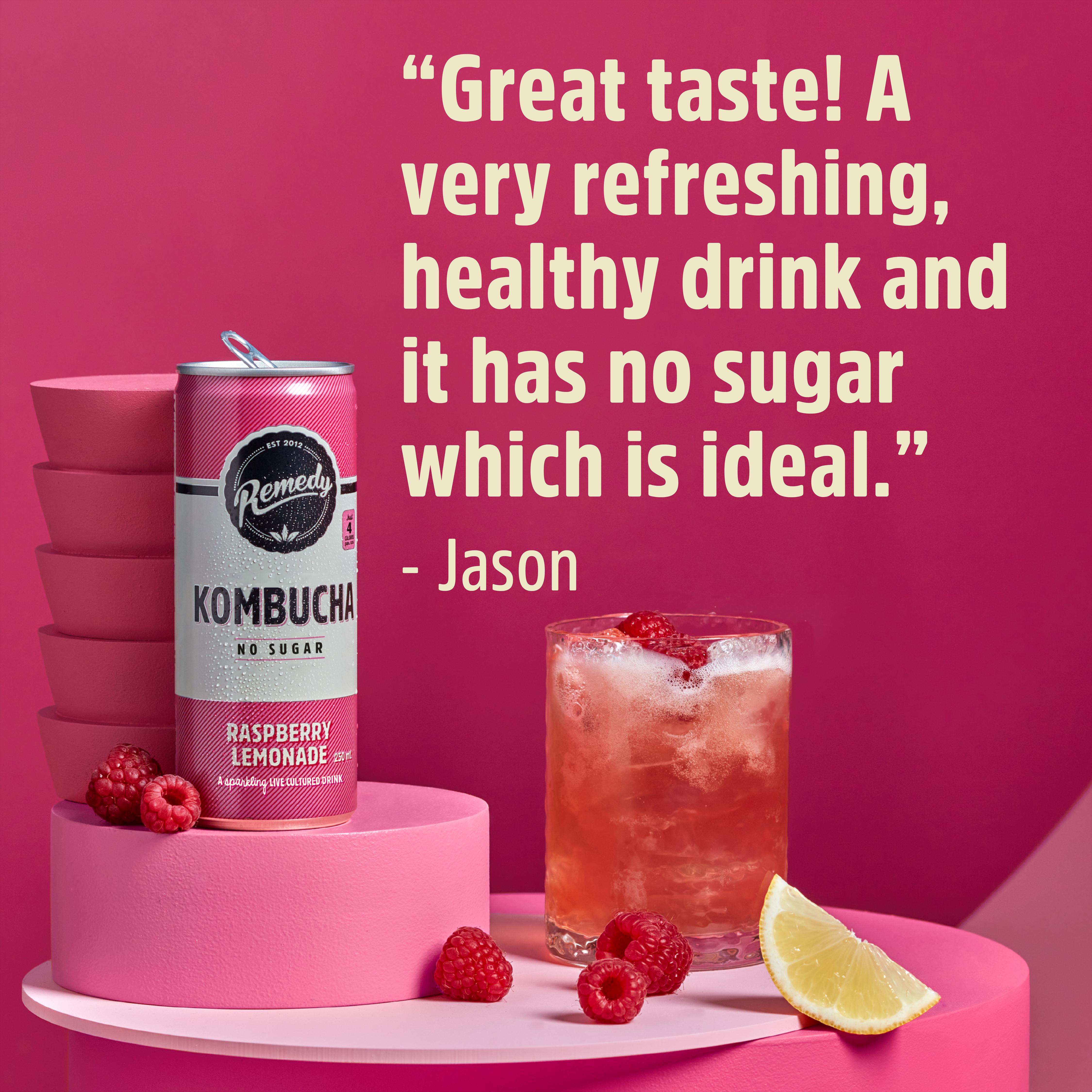 Remedy Kombucha Raspberry Lemonade 700ml thumbnail 3
