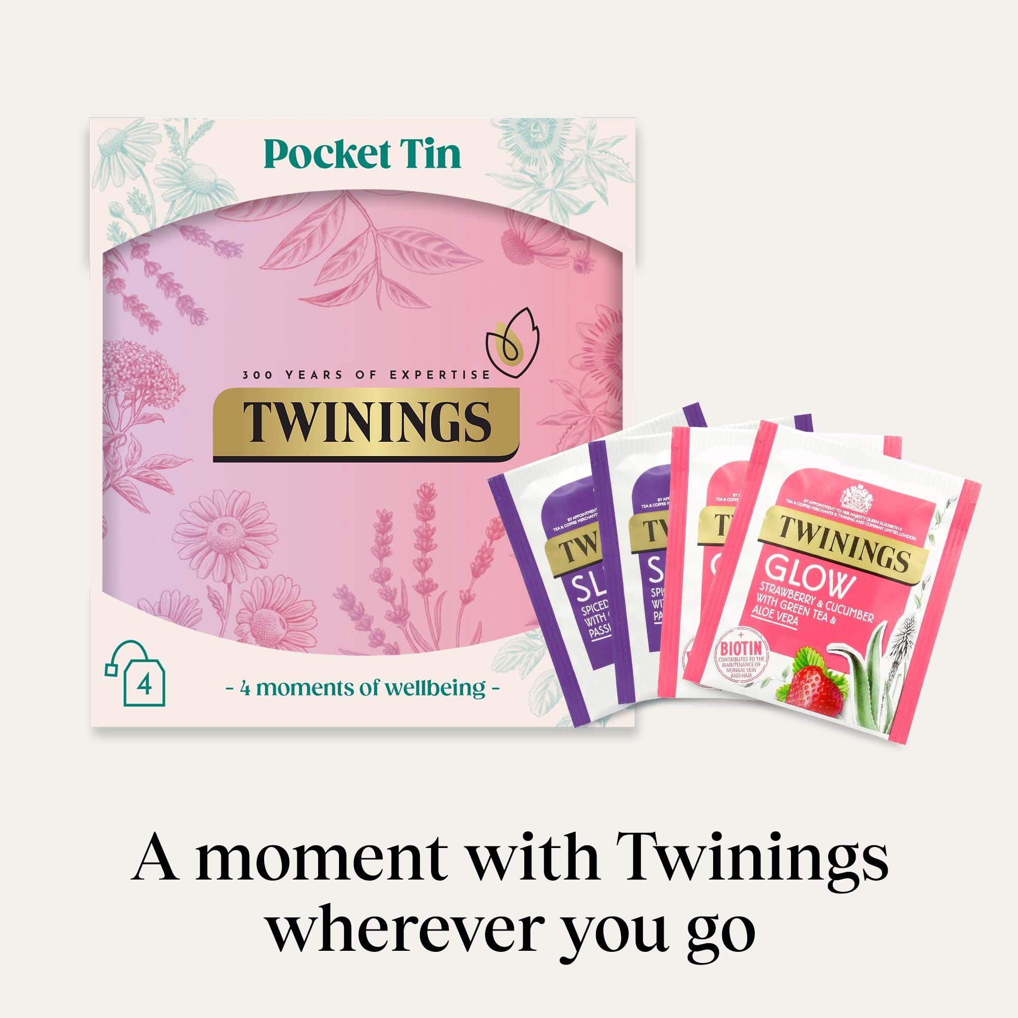 Twinings Pocket Tin Gift with 4 Tea Bags (1 Tin, Colour May Vary) thumbnail 2