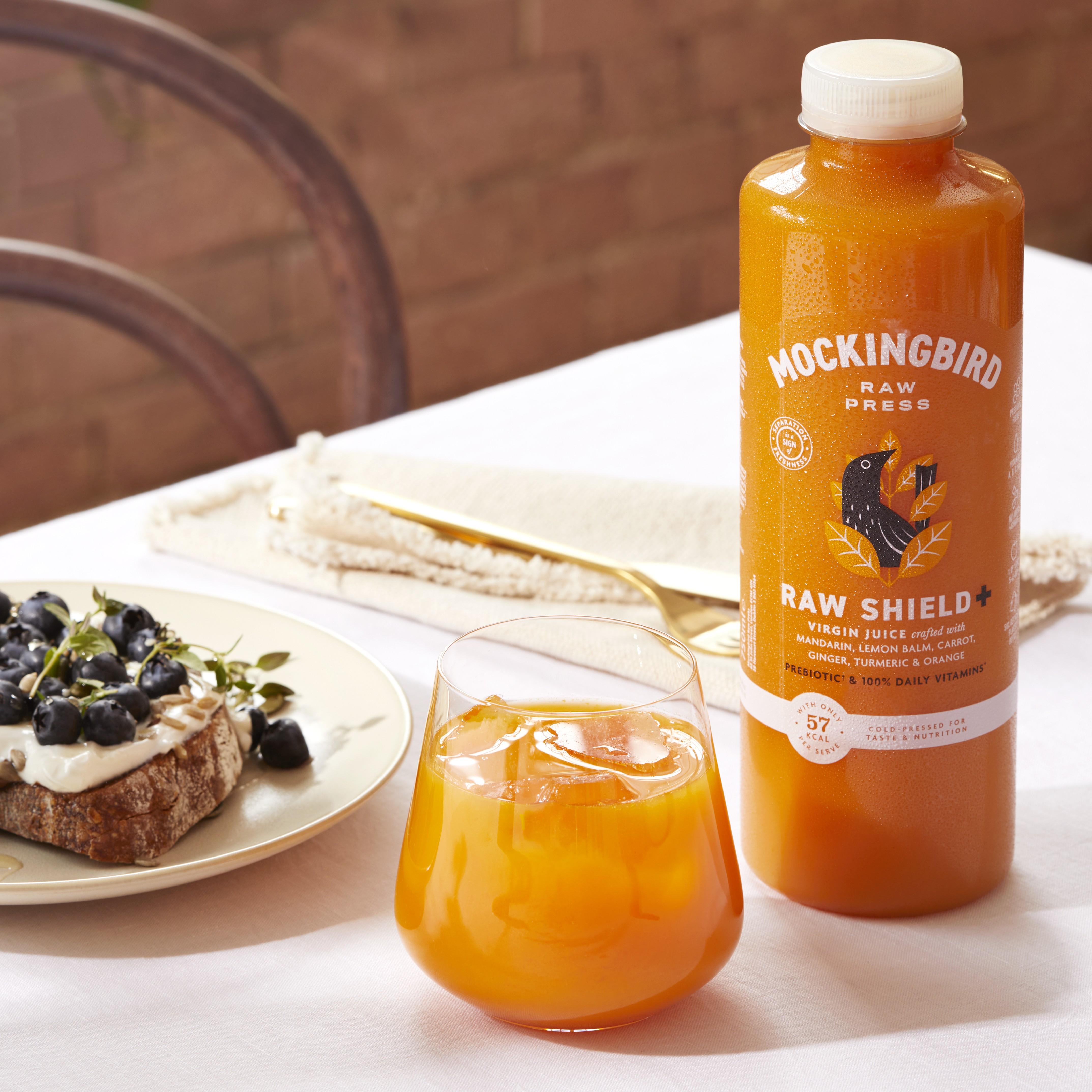 Mockingbird Raw Press 750ml Raw Shield, Carrot, Orange, Ginger with Vitamins Blend thumbnail 3