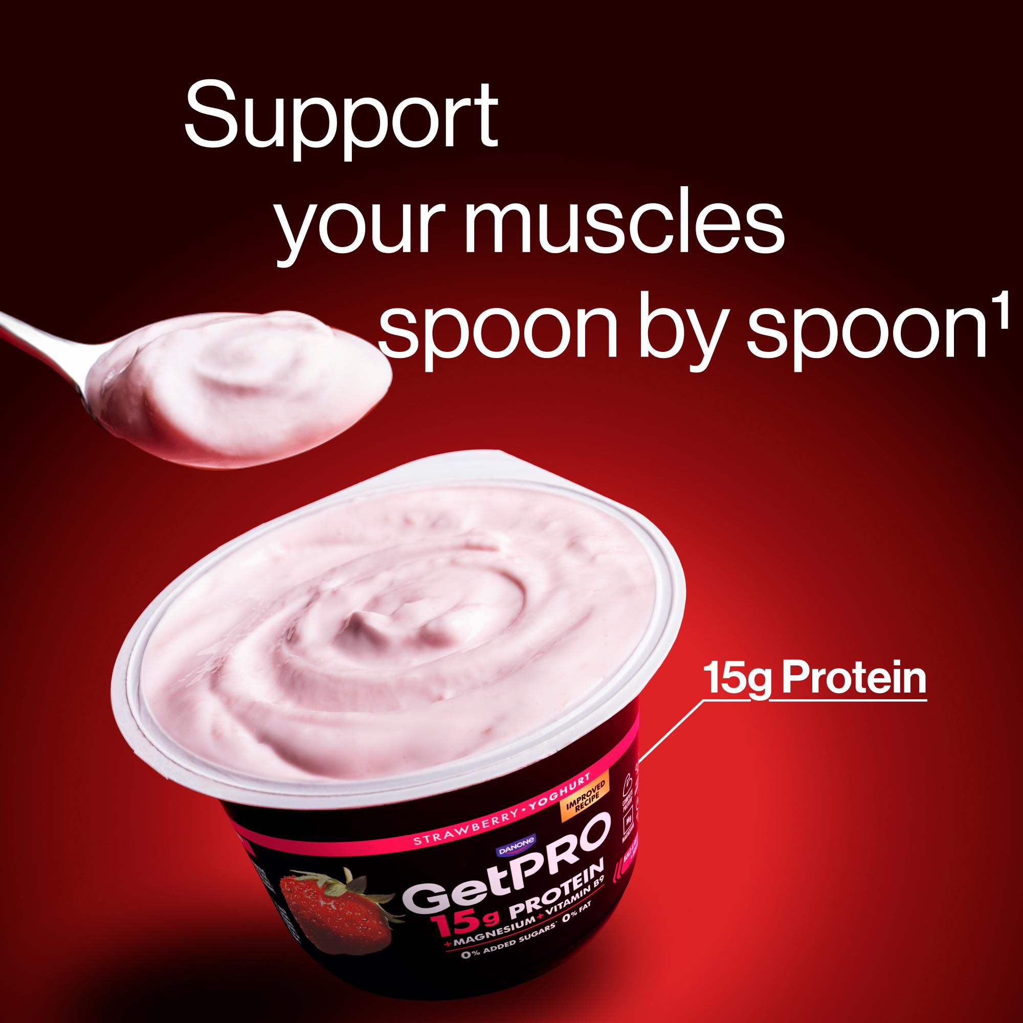 GetPro 15g Strawberry High Protein Yoghurt 160g thumbnail 4