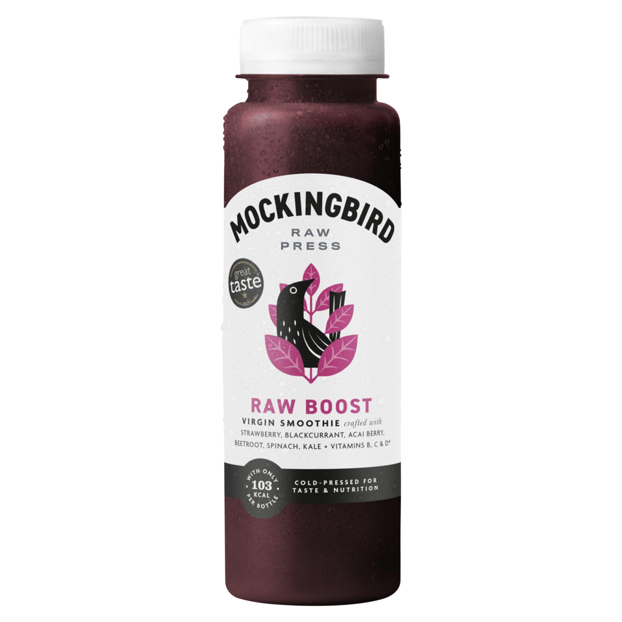 Mockingbird Raw Press 250ml Raw Boost, Berry, Beetroot with Vitamins Smoothie