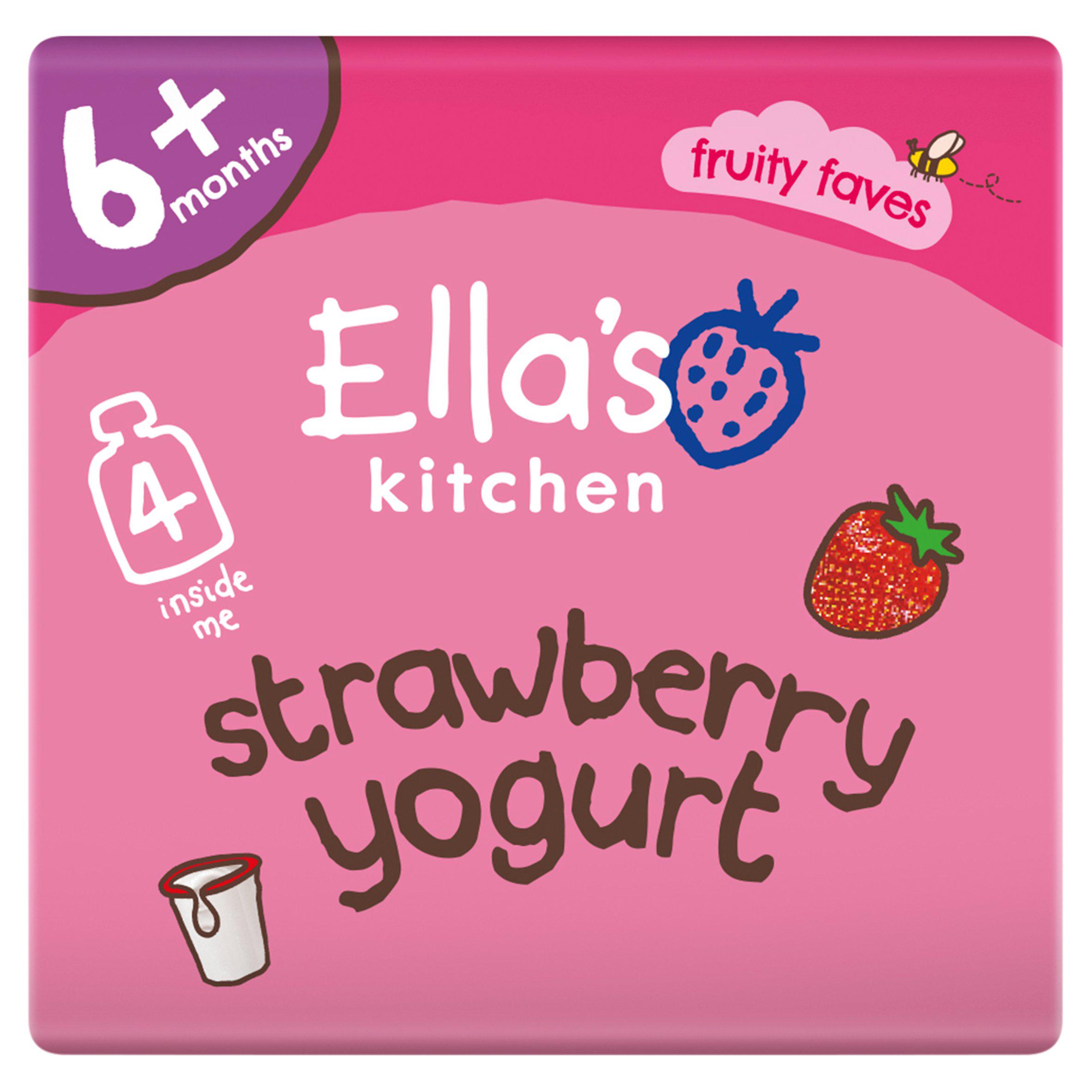 Ella's Kitchen Organic Strawberry Greek Style Yog Food Pouch Multi 6m+